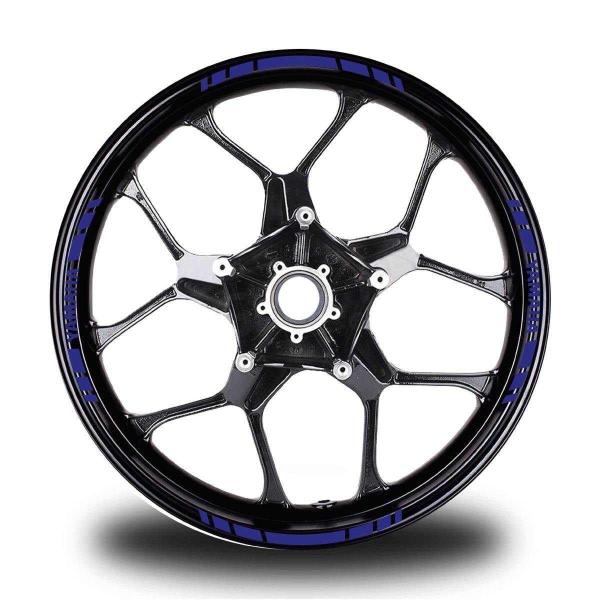 YAMAHA YAZILI KISA YAZISIZ KISA DIŞ ŞERİT 16'LI TEK RENK JANT STICKER MODELİ