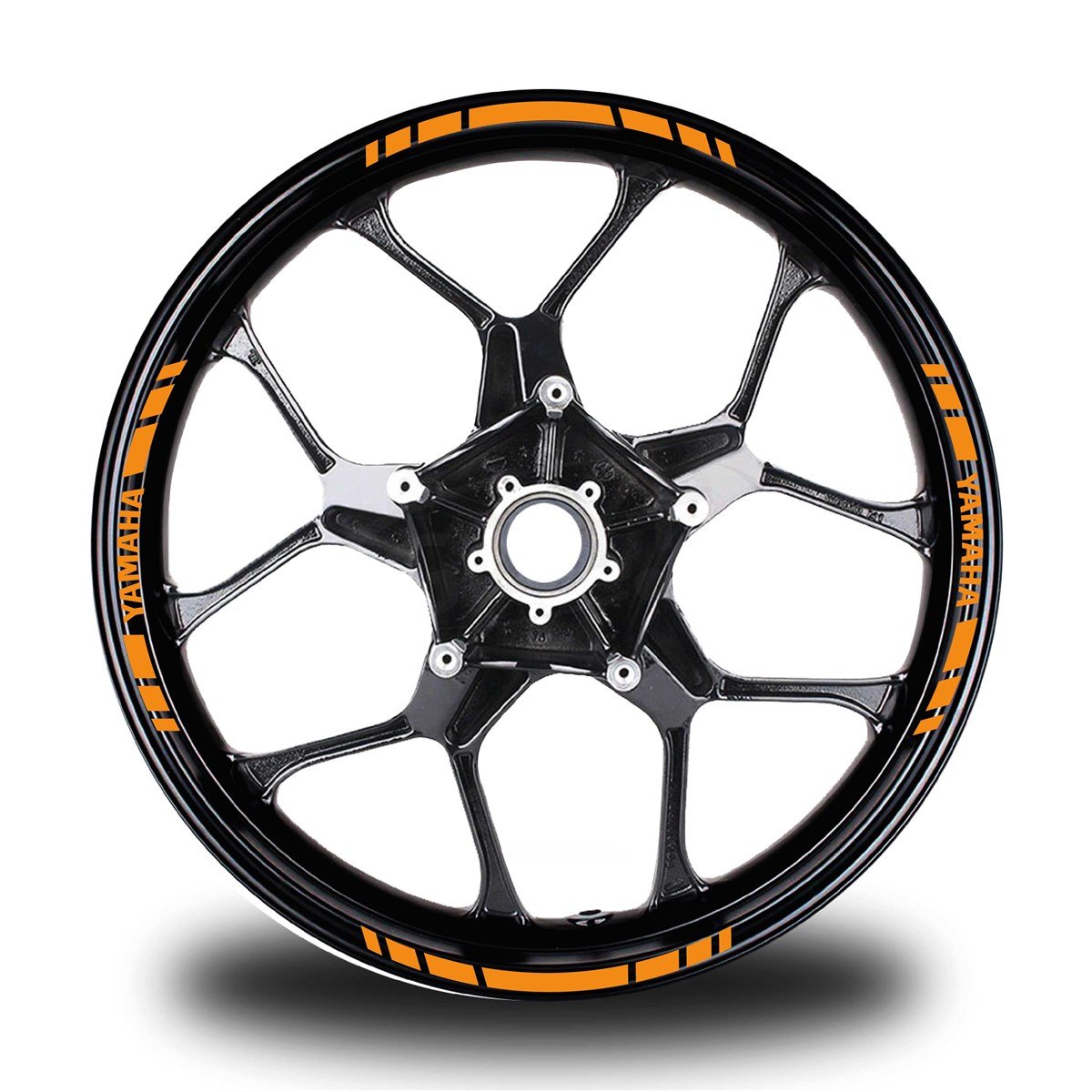 YAMAHA YAZILI KISA YAZISIZ KISA DIŞ ŞERİT 16'LI TEK RENK JANT STICKER MODELİ