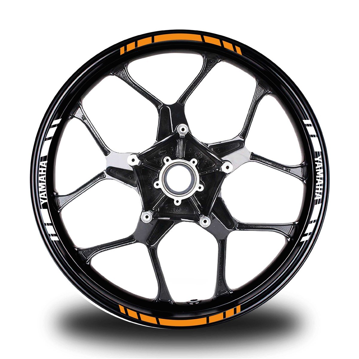 YAMAHA YAZILI KISA YAZISIZ KISA DIŞ ŞERİT 16'LI ÇİFT RENK JANT STICKER MODELİ
