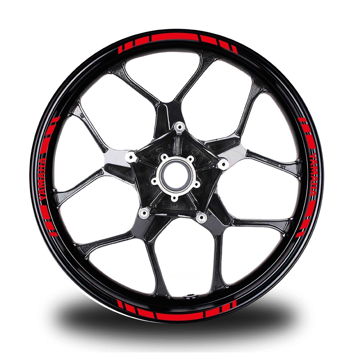 YAMAHA YAZILI KISA YAZISIZ KISA DIŞ ŞERİT 16'LI TEK RENK JANT STICKER MODELİ