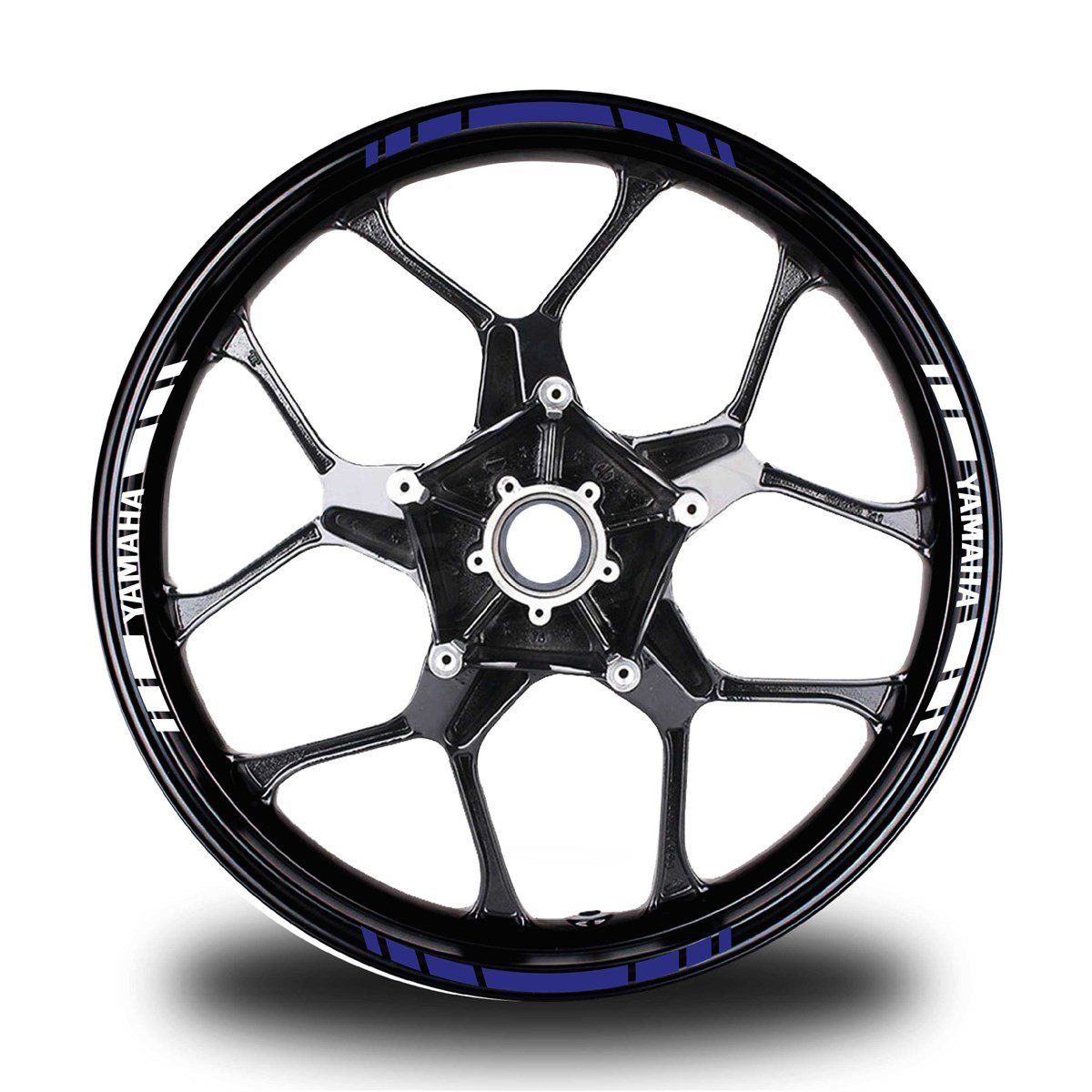 YAMAHA YAZILI KISA YAZISIZ KISA DIŞ ŞERİT 16'LI ÇİFT RENK JANT STICKER MODELİ