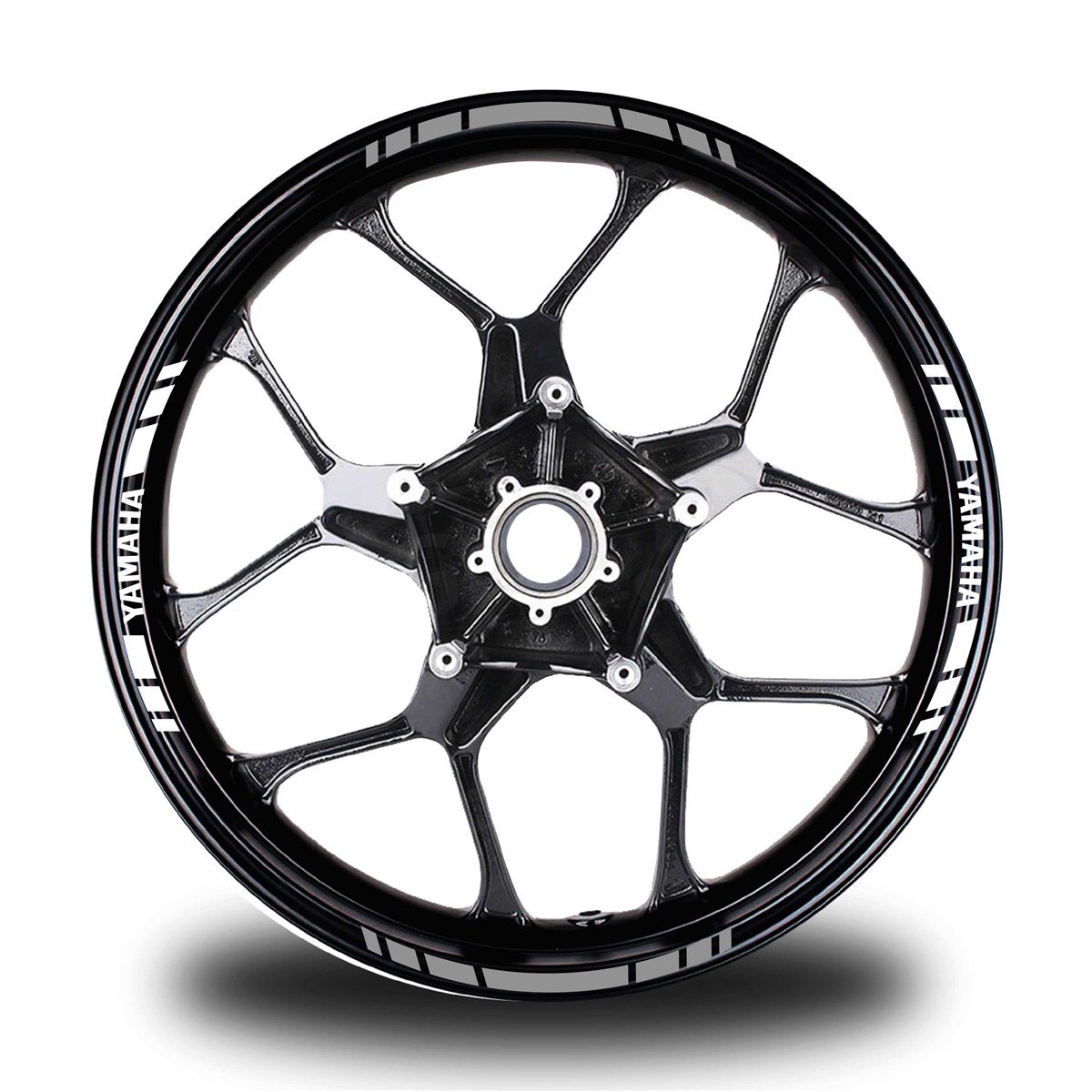 YAMAHA YAZILI KISA YAZISIZ KISA DIŞ ŞERİT 16'LI ÇİFT RENK JANT STICKER MODELİ