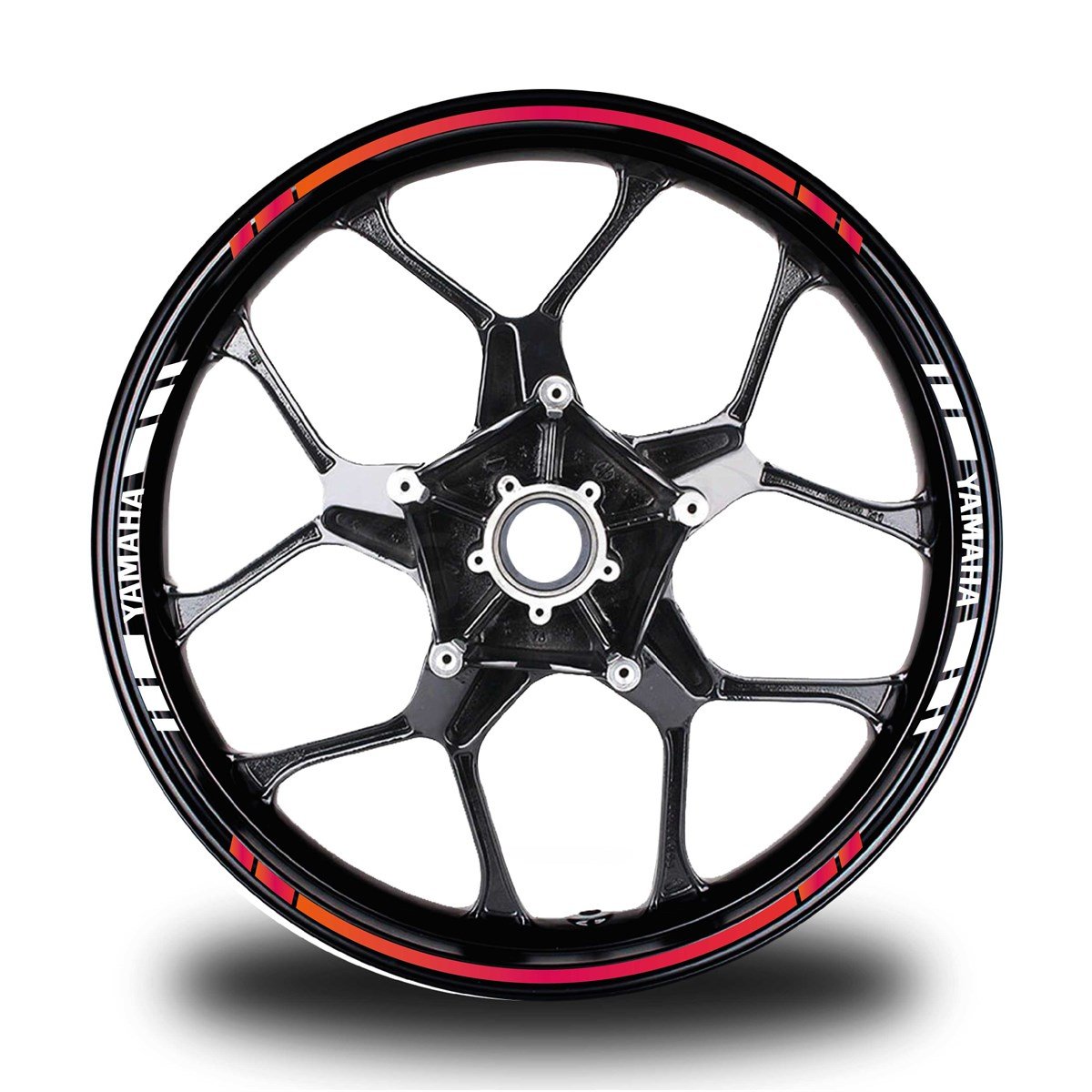 YAMAHA YAZILI KISA YAZISIZ UZUN DIŞ ŞERİT 16'LI ÇİFT RENK JANT STICKER MODELİ