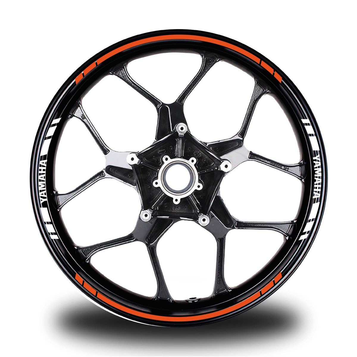 YAMAHA YAZILI KISA YAZISIZ UZUN DIŞ ŞERİT 16'LI ÇİFT RENK JANT STICKER MODELİ