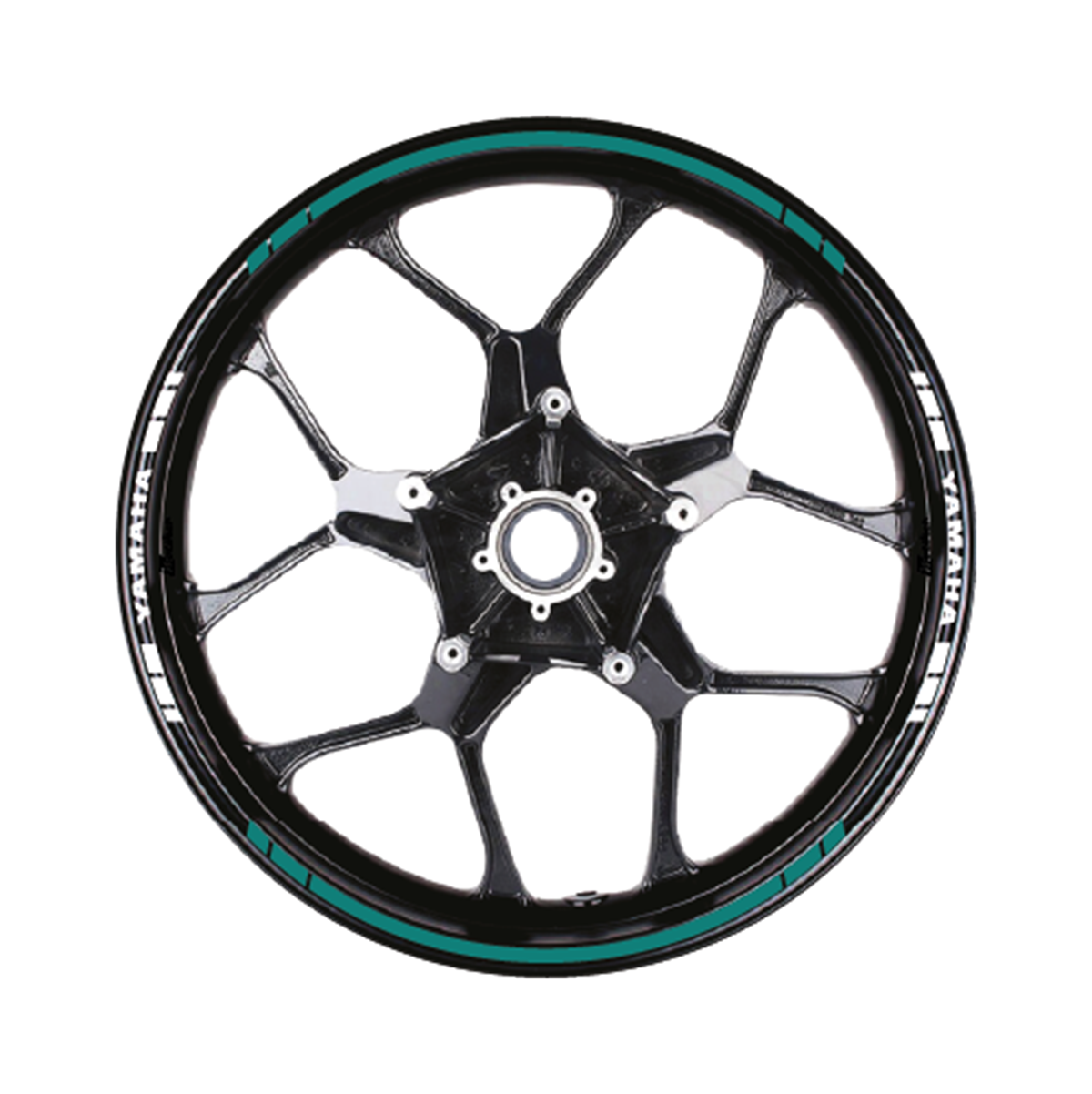 Yamaha Yazılı Kısa Yazısız Uzun Dış Şerit 16'lı Çift Renk Jant Sticker Modeli