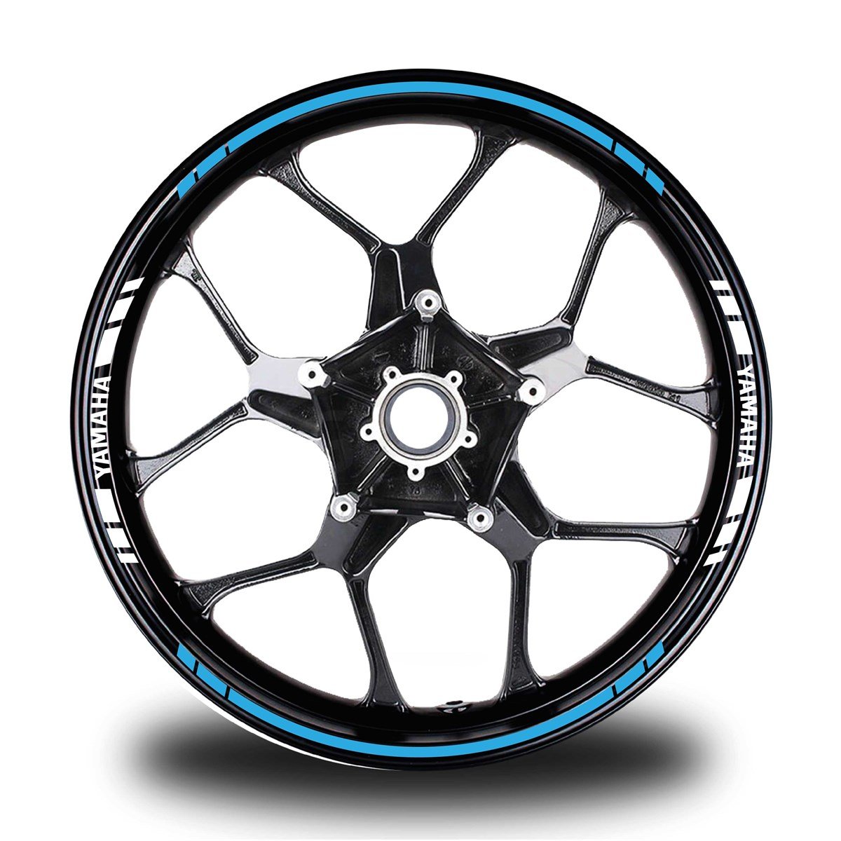 YAMAHA YAZILI KISA YAZISIZ UZUN DIŞ ŞERİT 16'LI ÇİFT RENK JANT STICKER MODELİ