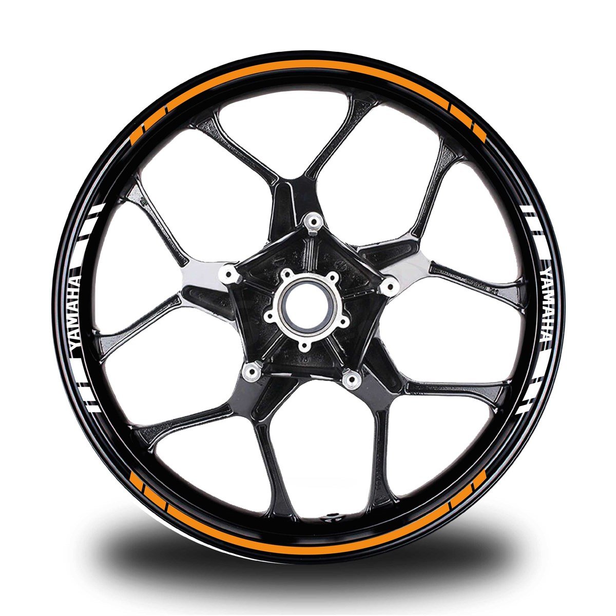 YAMAHA YAZILI KISA YAZISIZ UZUN DIŞ ŞERİT 16'LI ÇİFT RENK JANT STICKER MODELİ