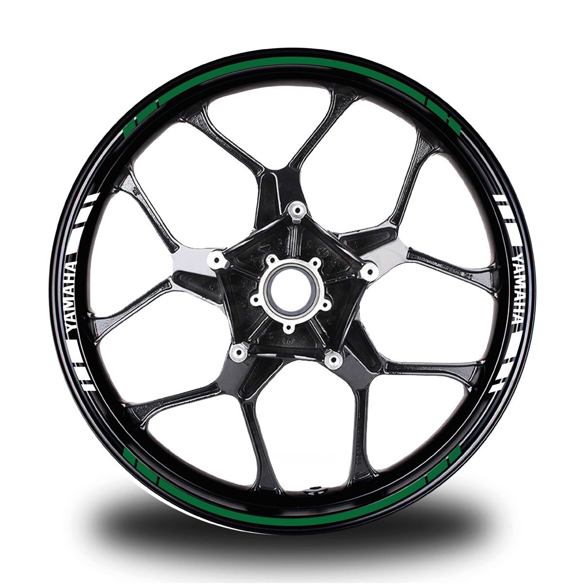 YAMAHA YAZILI KISA YAZISIZ UZUN DIŞ ŞERİT 16'LI ÇİFT RENK JANT STICKER MODELİ