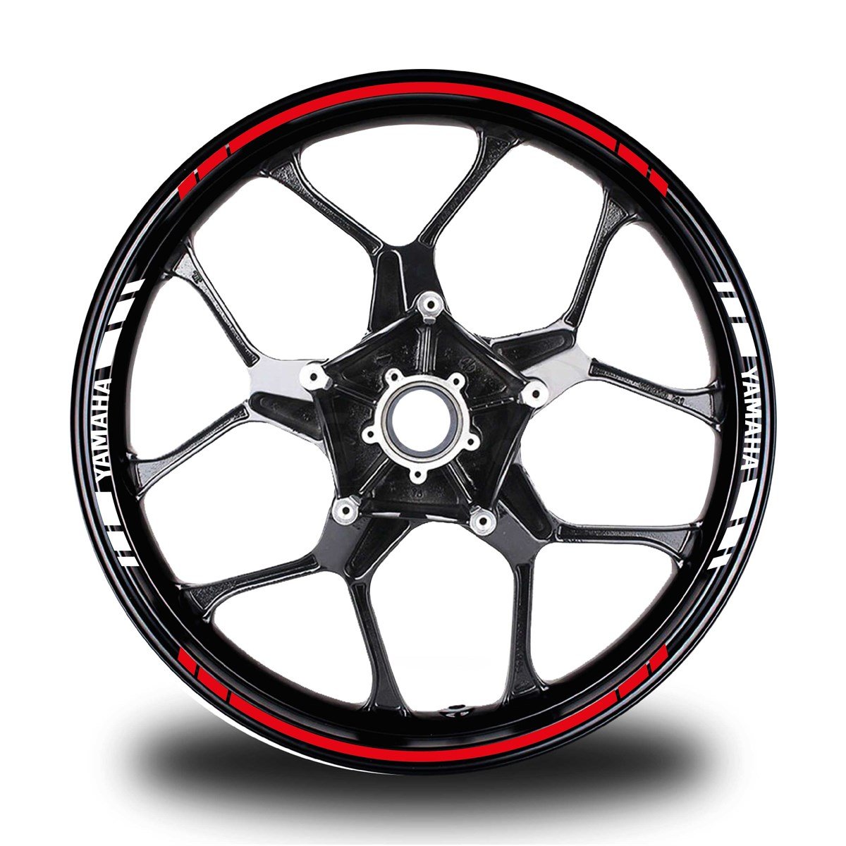 YAMAHA YAZILI KISA YAZISIZ UZUN DIŞ ŞERİT 16'LI ÇİFT RENK JANT STICKER MODELİ