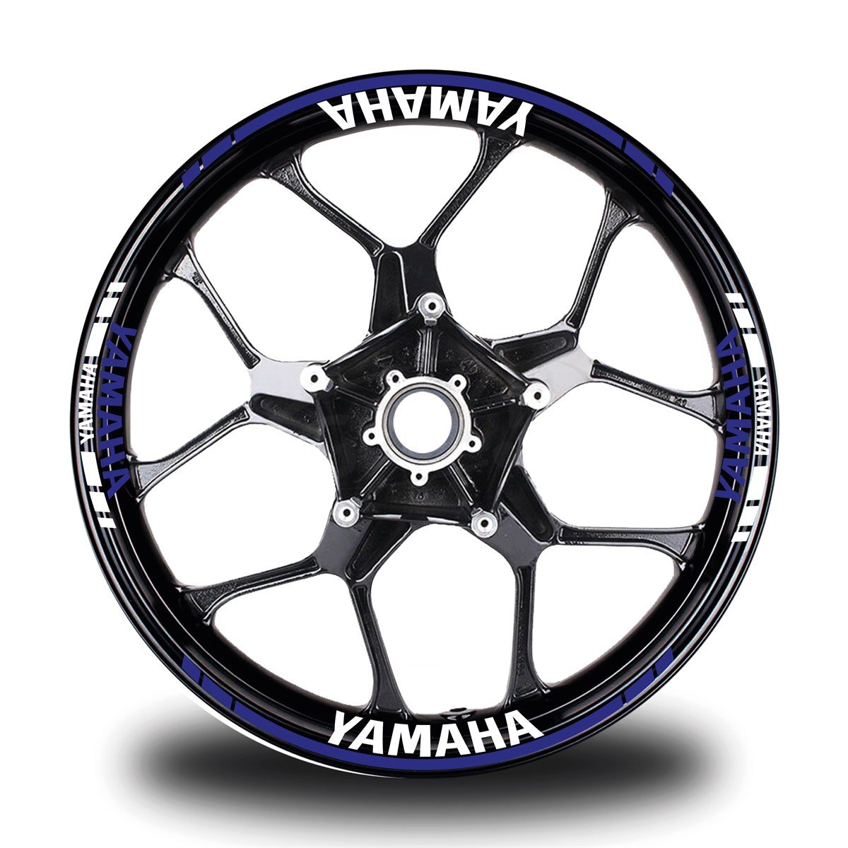 Yamaha Yazılı Mavi Takım Jant Sticker Modeli