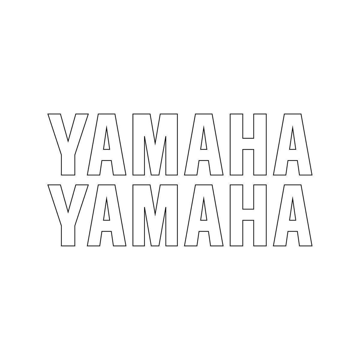 YAMAHA Yazılı Mini Sticker Etiket Modeli