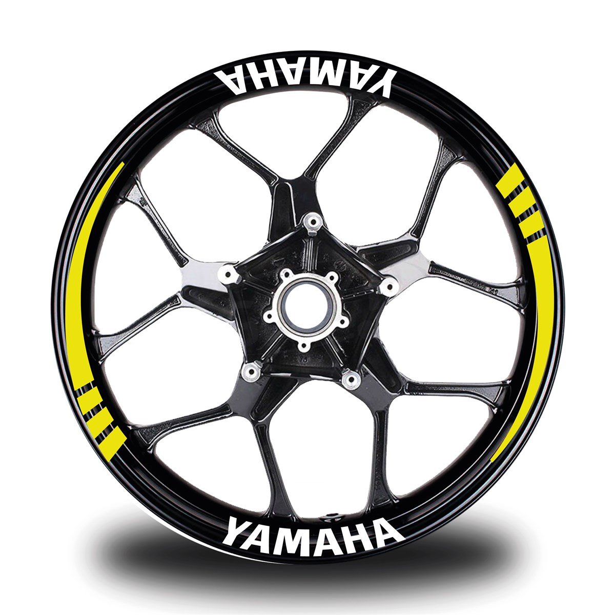 Yamaha Yazılı Sarı Takım Jant Sticker Modeli