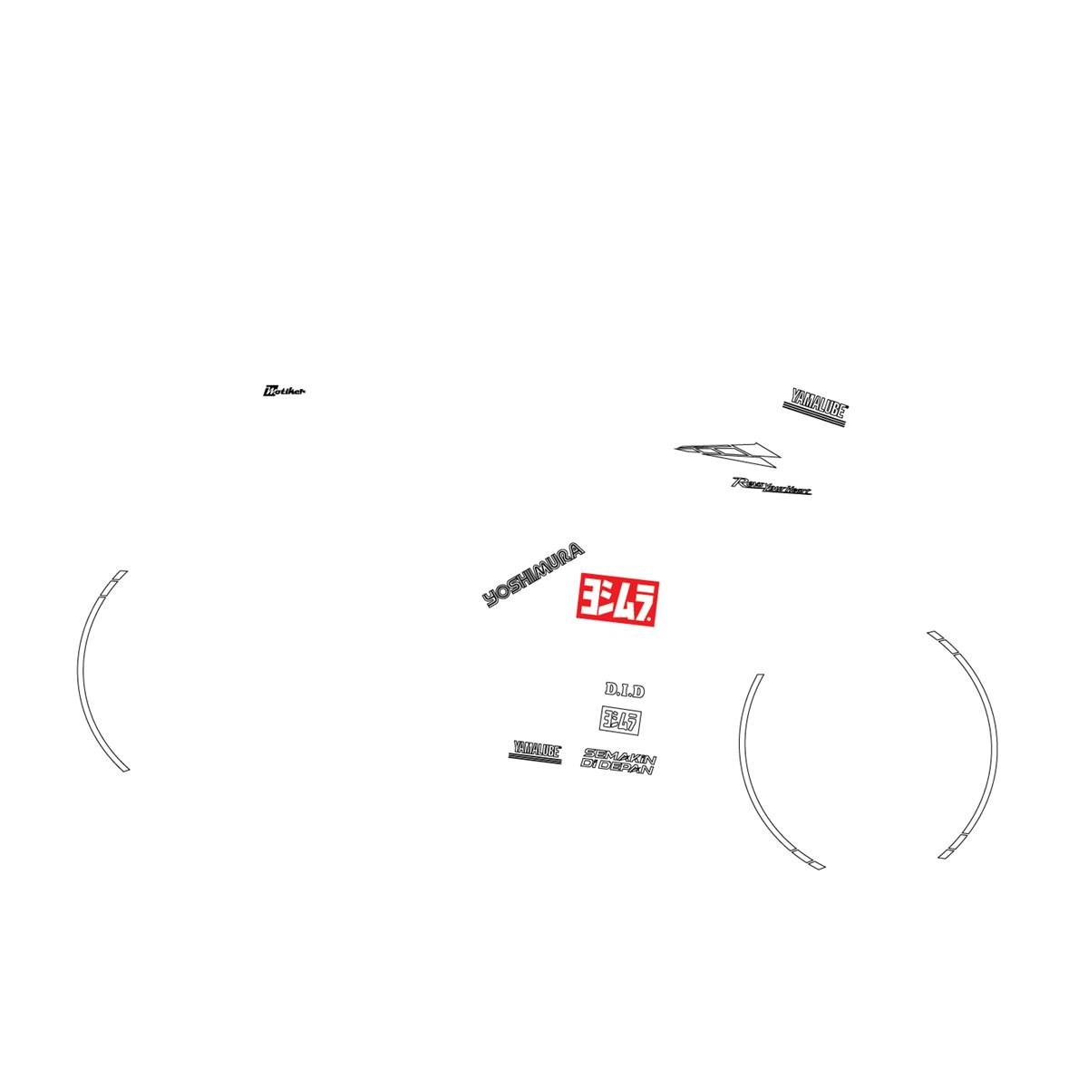 Yamaha Yoshimura Sticker Etiker Takımı