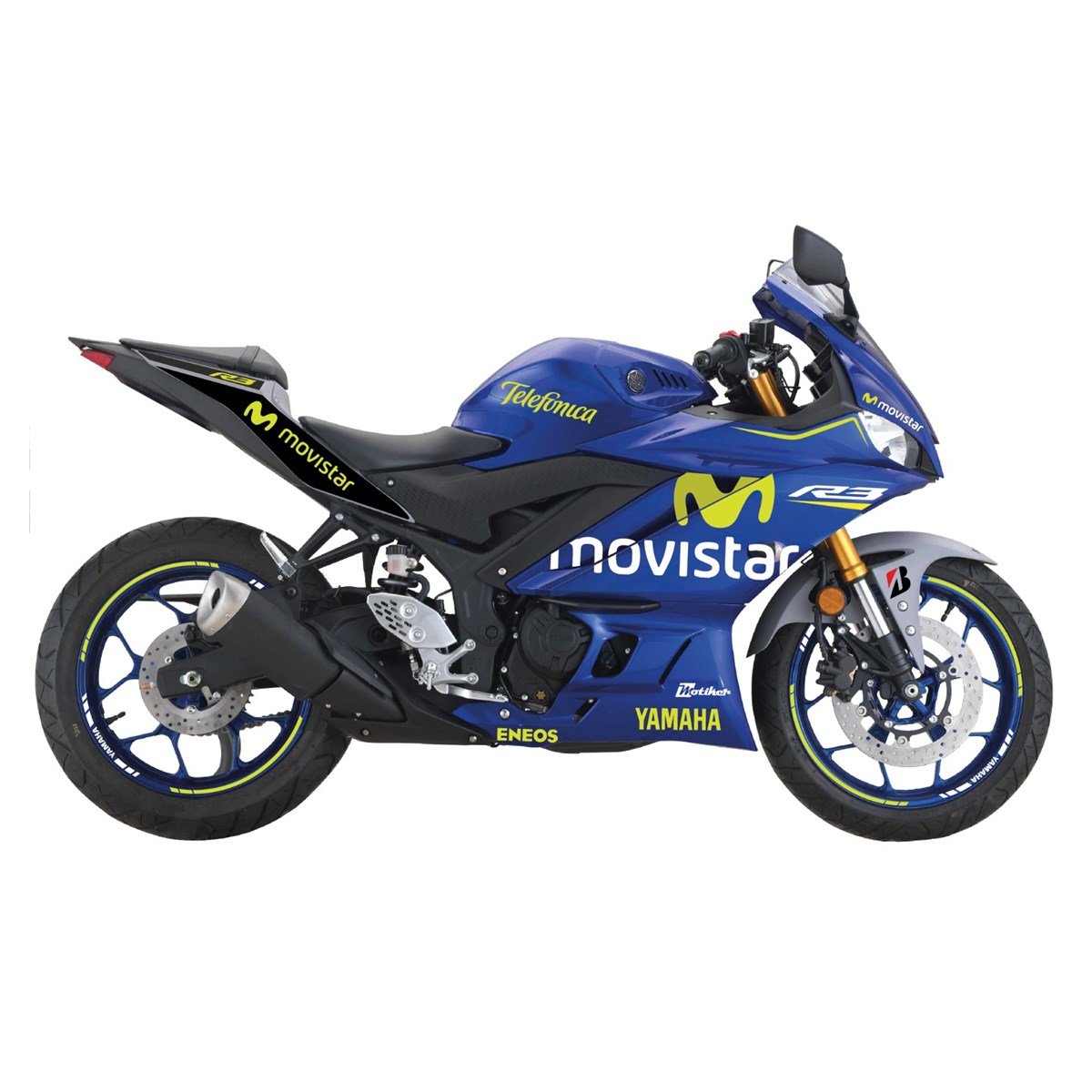 Yamaha YZF-R-3 R25 Movistar Sticker Tasarım