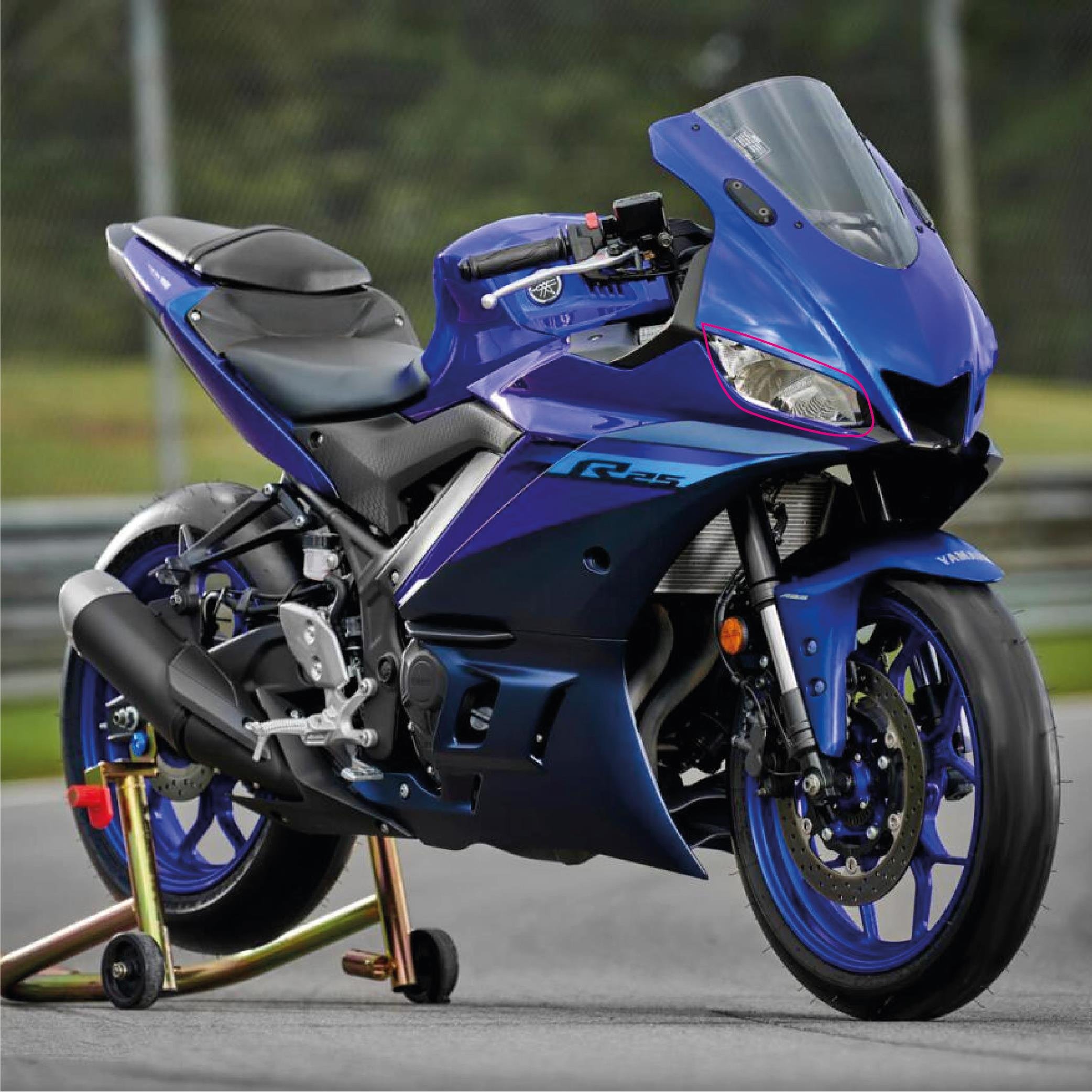R25Yamaha YZF-R25 2019 - 2024 Far Koruma PPF Kesim Hazır Kalıp 
