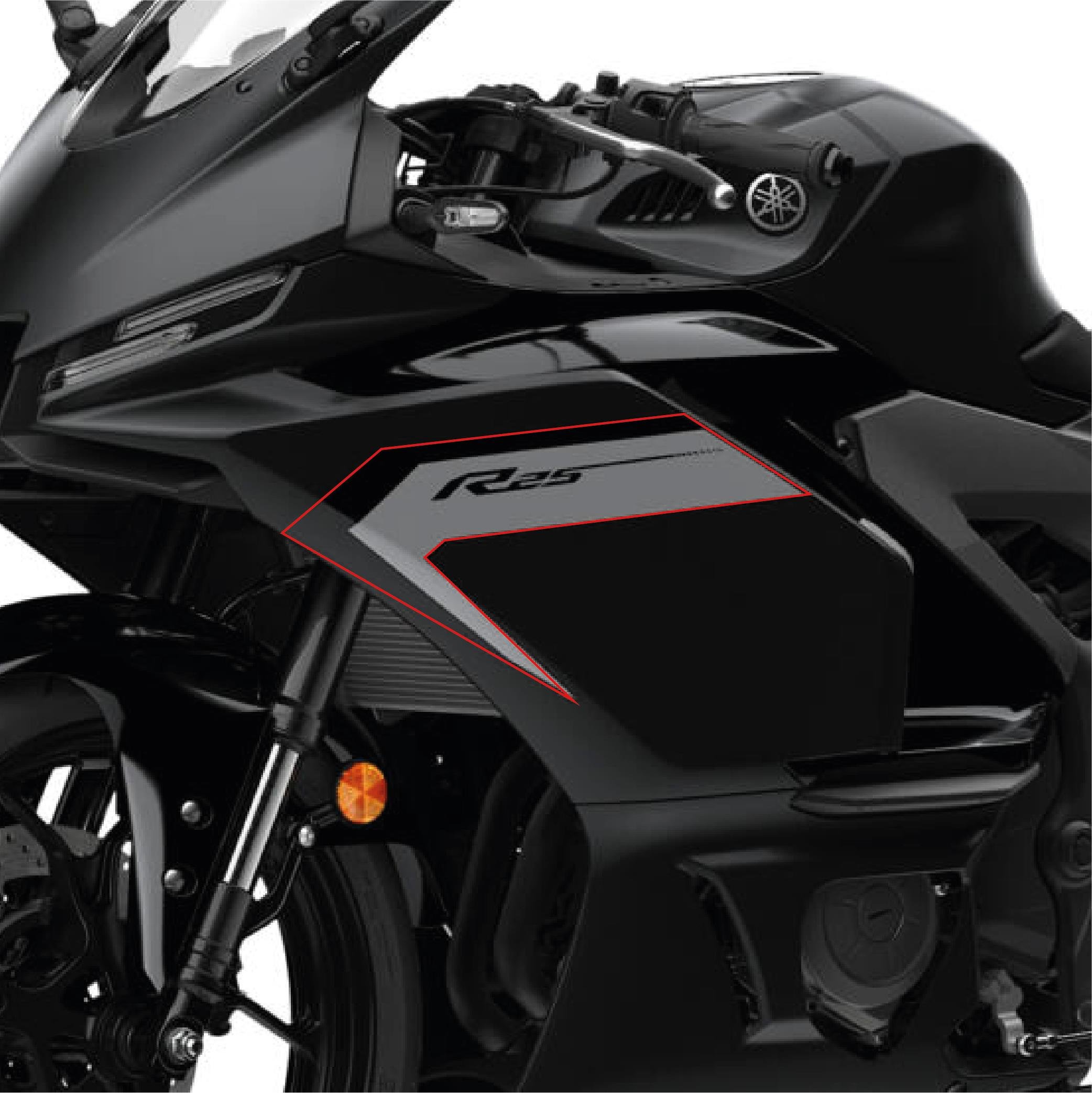 MotosikletYamaha YZF R25 2025 Model Orjinal Sol Yan Grenaj Sticker