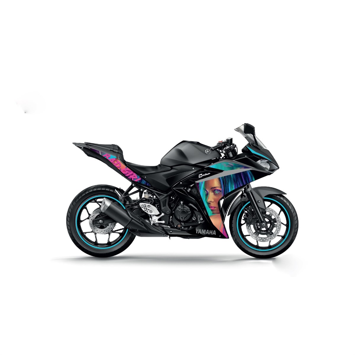 Yamaha YZF R25 Bad Girl Sticker Etiket Modeli