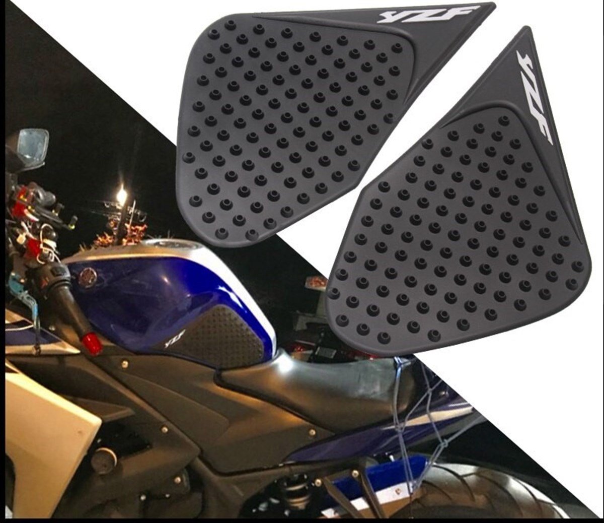 Yamaha YZF-R25 Depo Yanı Kaydırmaz Kauçuk Pad Yapışkanlı 