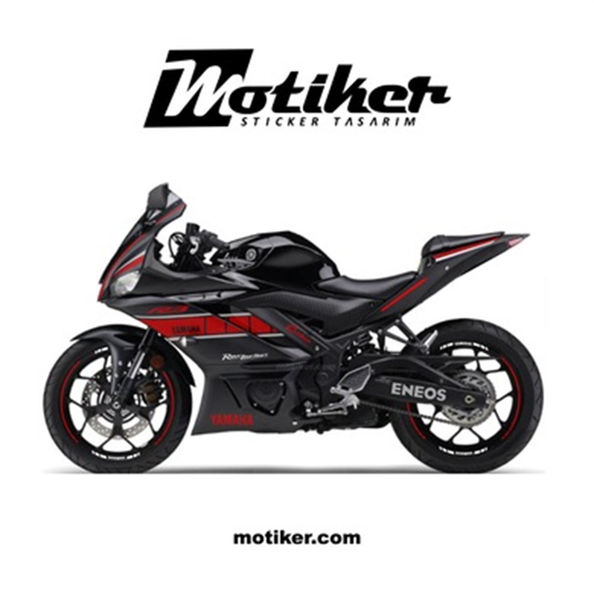 YAMAHA YZF R25 KIRMIZI 40. YIL MODELİ STİCKER ETİKET