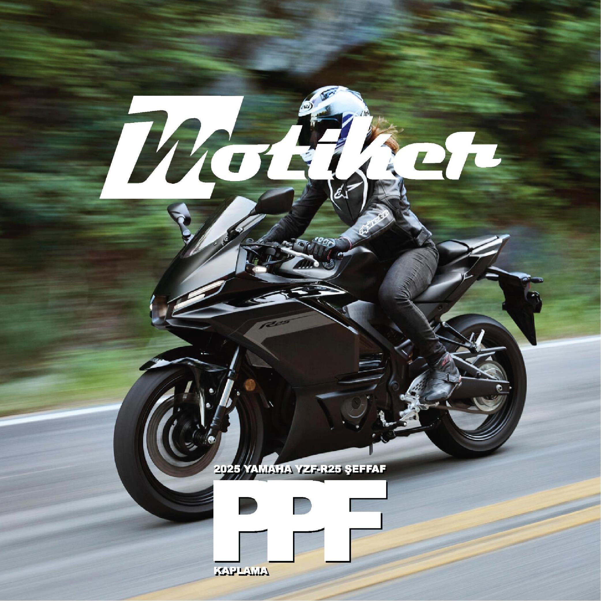 Seffaf Motosiklet KaplamasiYamaha YZF R25 Motosiklet PPF Kaplama 