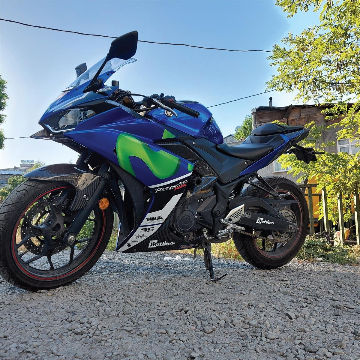 Yamaha YZF R25 Movistar Parça Sticker Modeli 