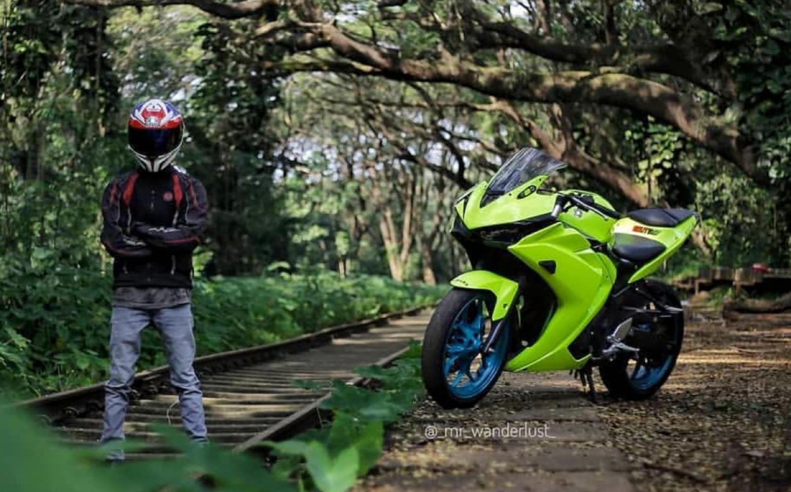 Motosiklet Kaplama Yamaha YZF-R25 Neon Sarı (Yeşil) Motosiklet Kaplaması 