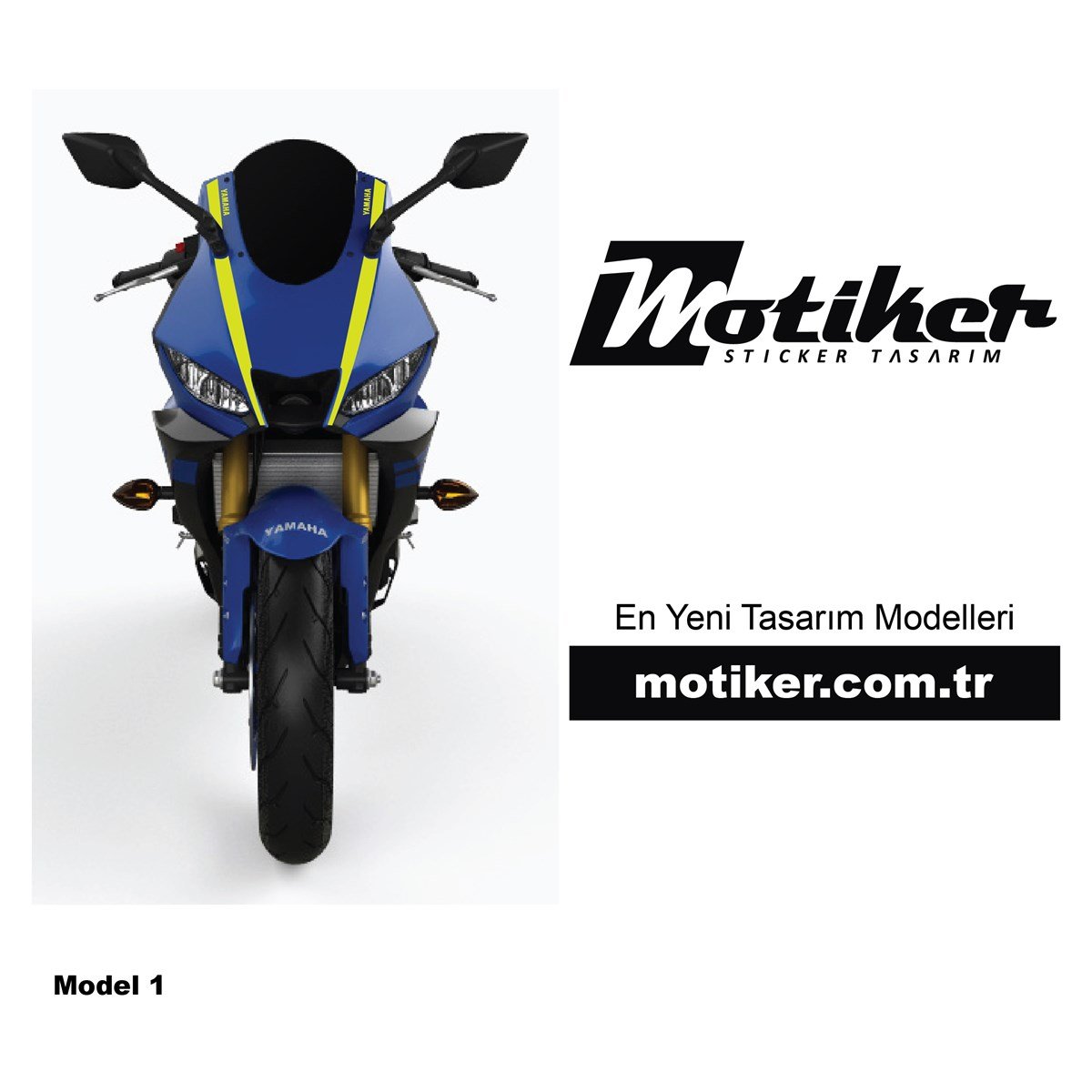 Yamaha YZF-R25 Ön Kafa Sticker Modelİ 1 -  2019 Üzeri 