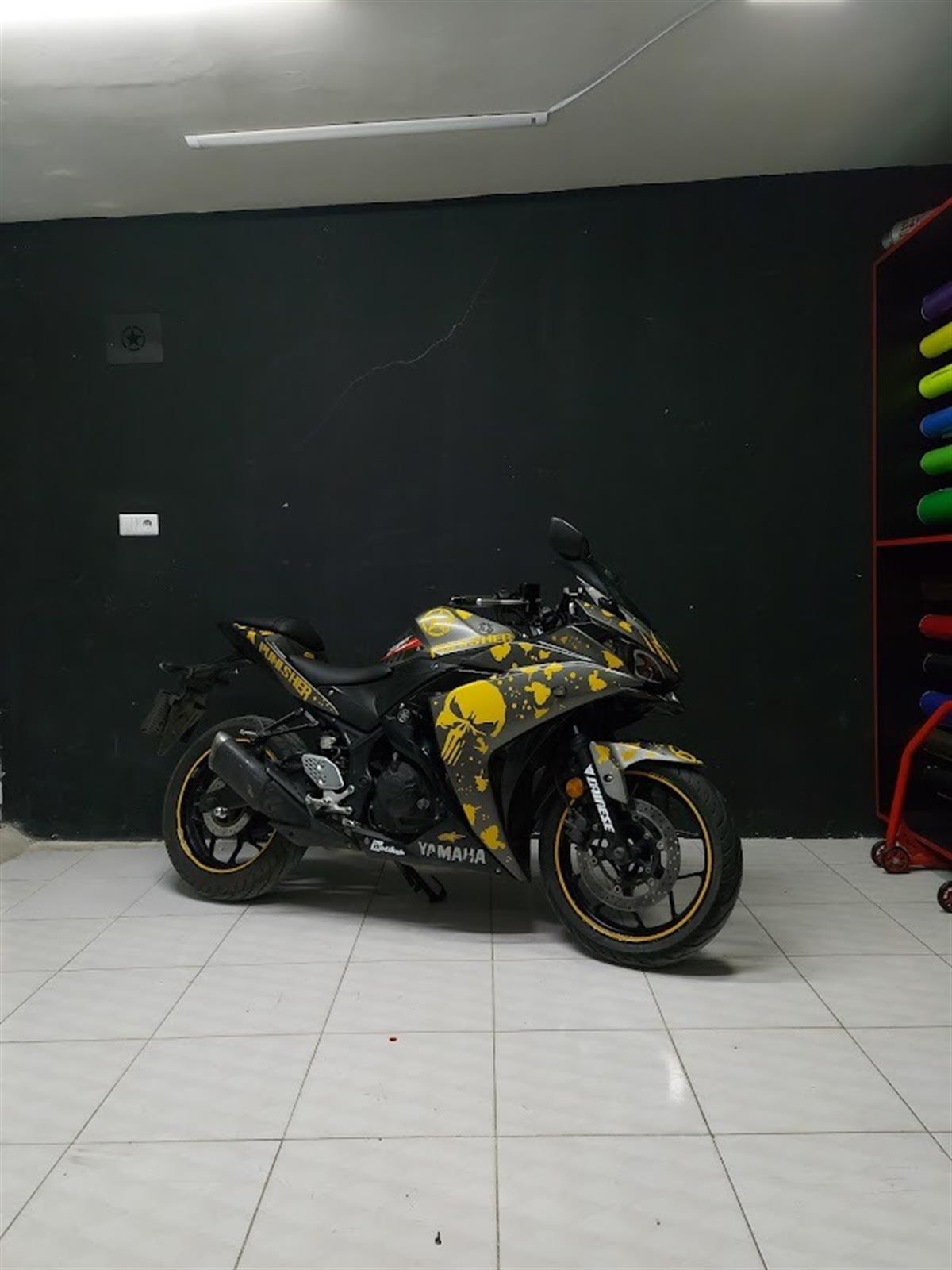 Yamaha Yzf R25 Punisher Sticker Etiket Kaplama Model
