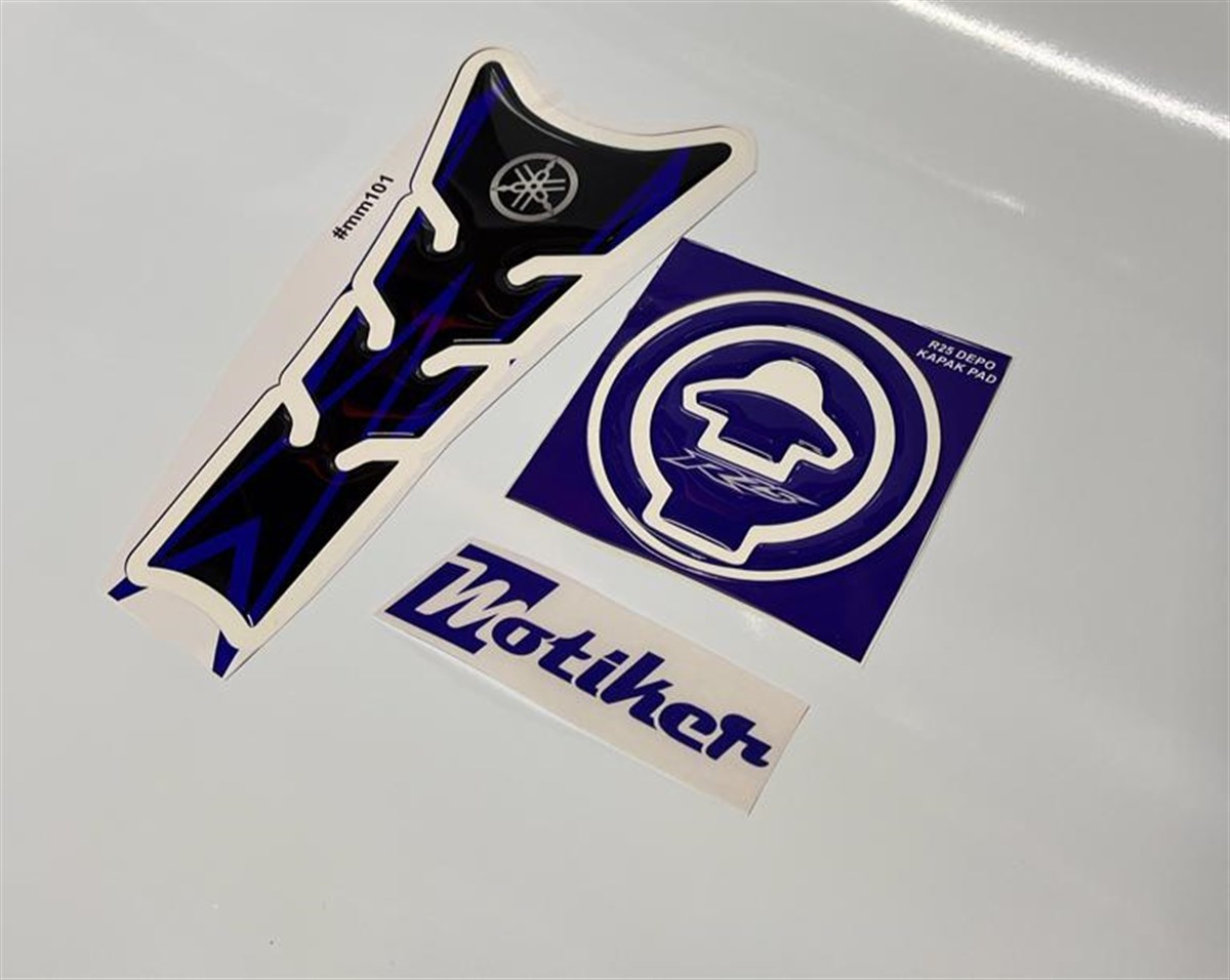 Yamaha YZF R25 Tank Pad ve Tank Depo Damla Sticker Modeli
