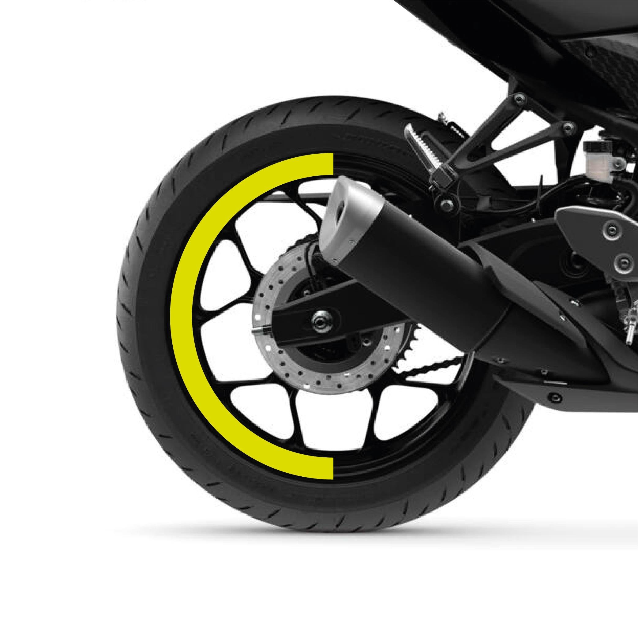 R25Yamaha YZF-R25 Yarım Jant Kaplama Sticker Etiket Modeli Neon Sarı
