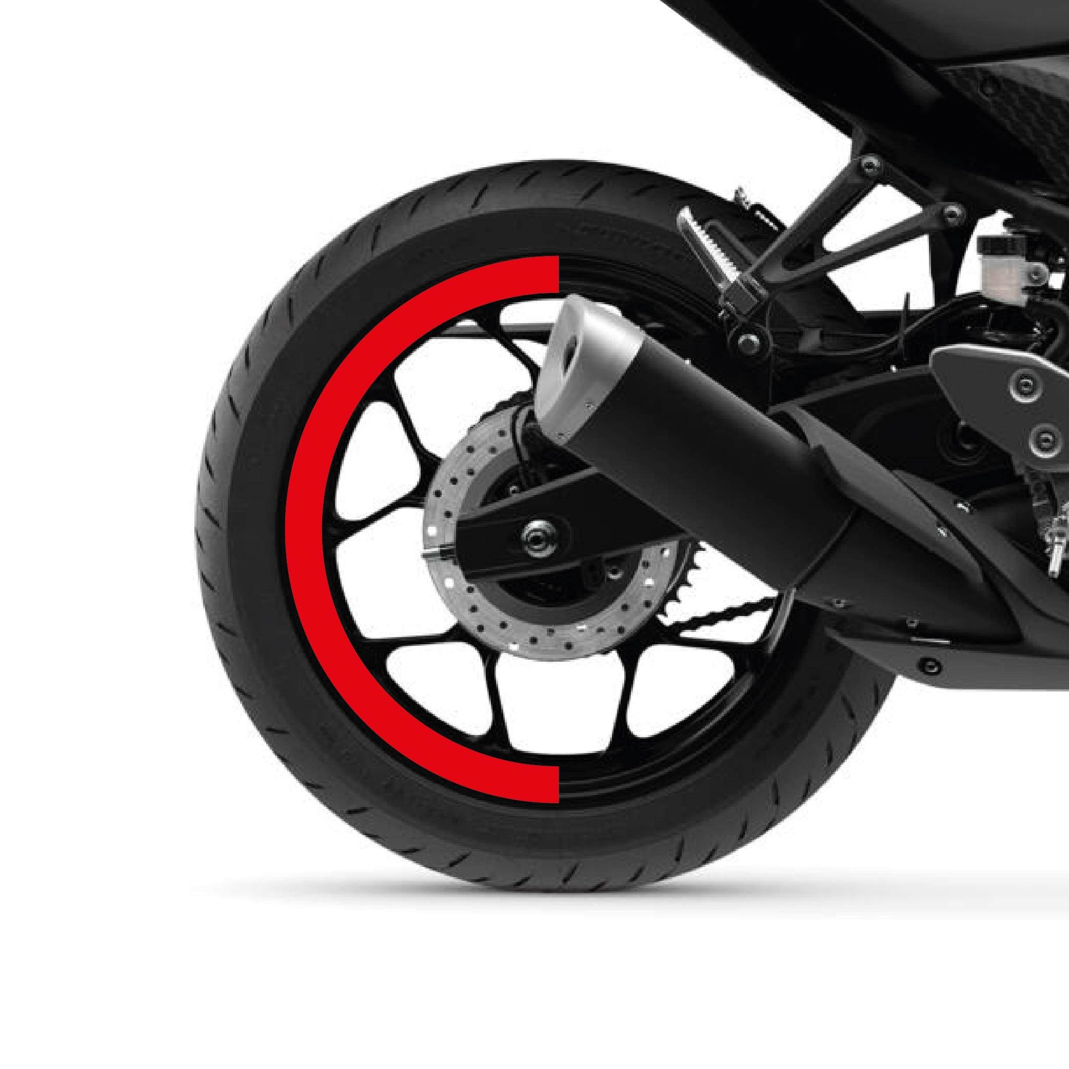 R25Yamaha YZF-R25 Yarım Jant Kaplama Sticker Etiket Modeli Kırmızı