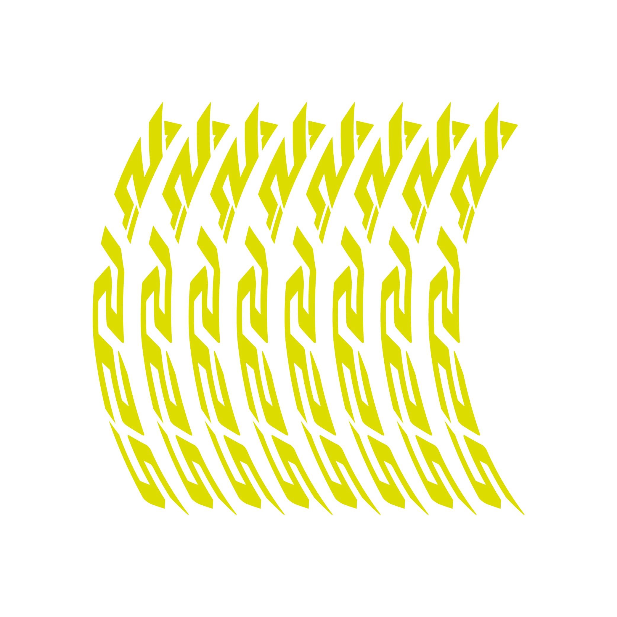 MARKA & MODEL Yamaha Yzf R25 Yazılı 8Li Jant İçi Yazı Sticker Etiket Neon Sarı