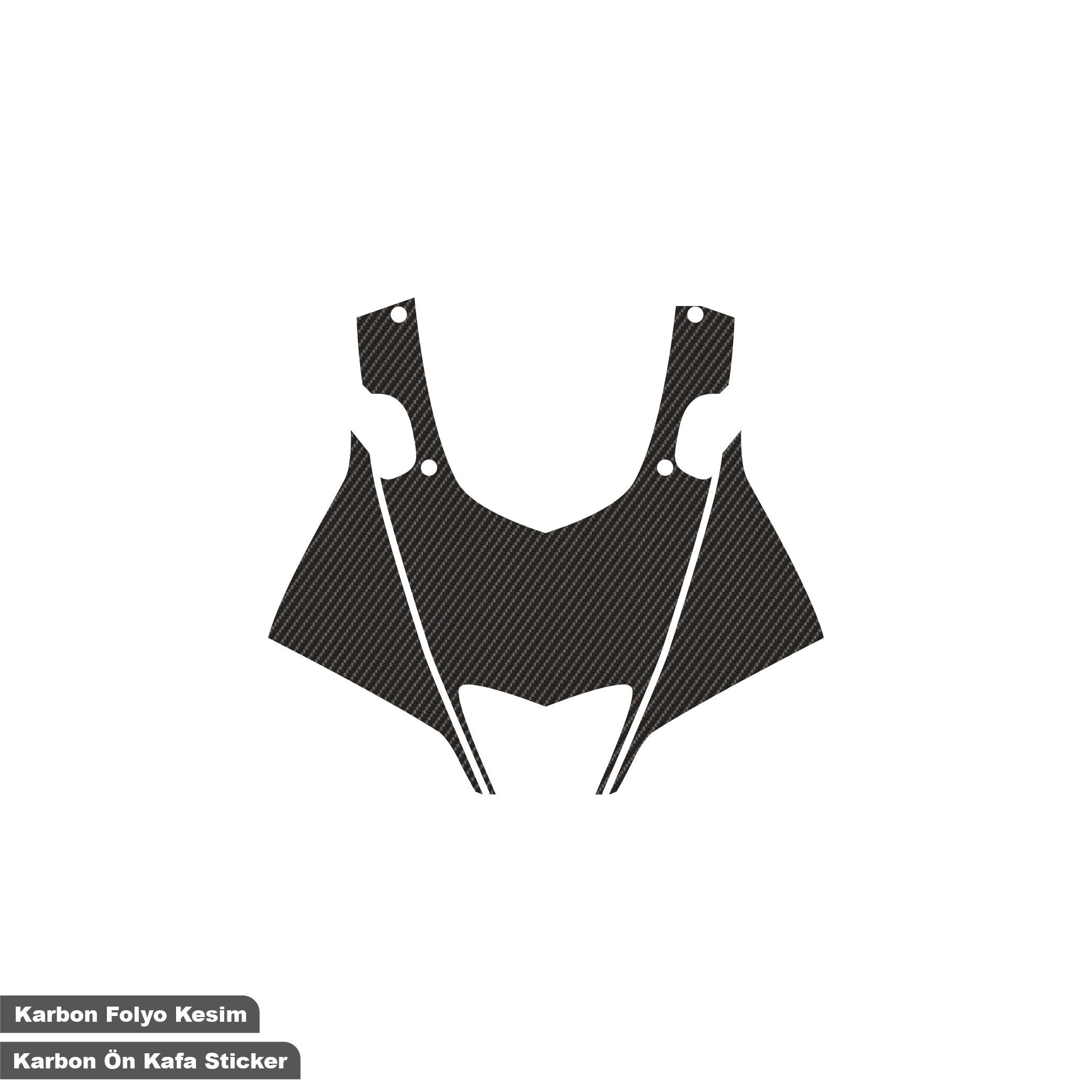 R25YAMAHA YZF-R25 / YZF-R3 Ön Kafa Karbon Sticker Etiket Modeli