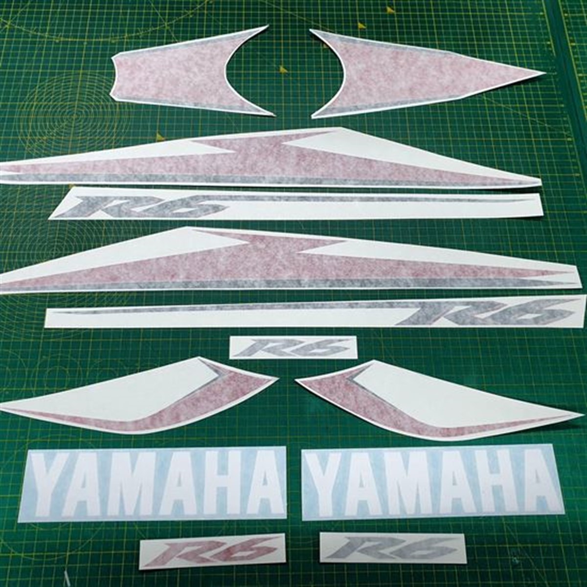 Yamaha YZF R6 2007 - 2008 Kırmızı Takım Sticker Etiket Modeli