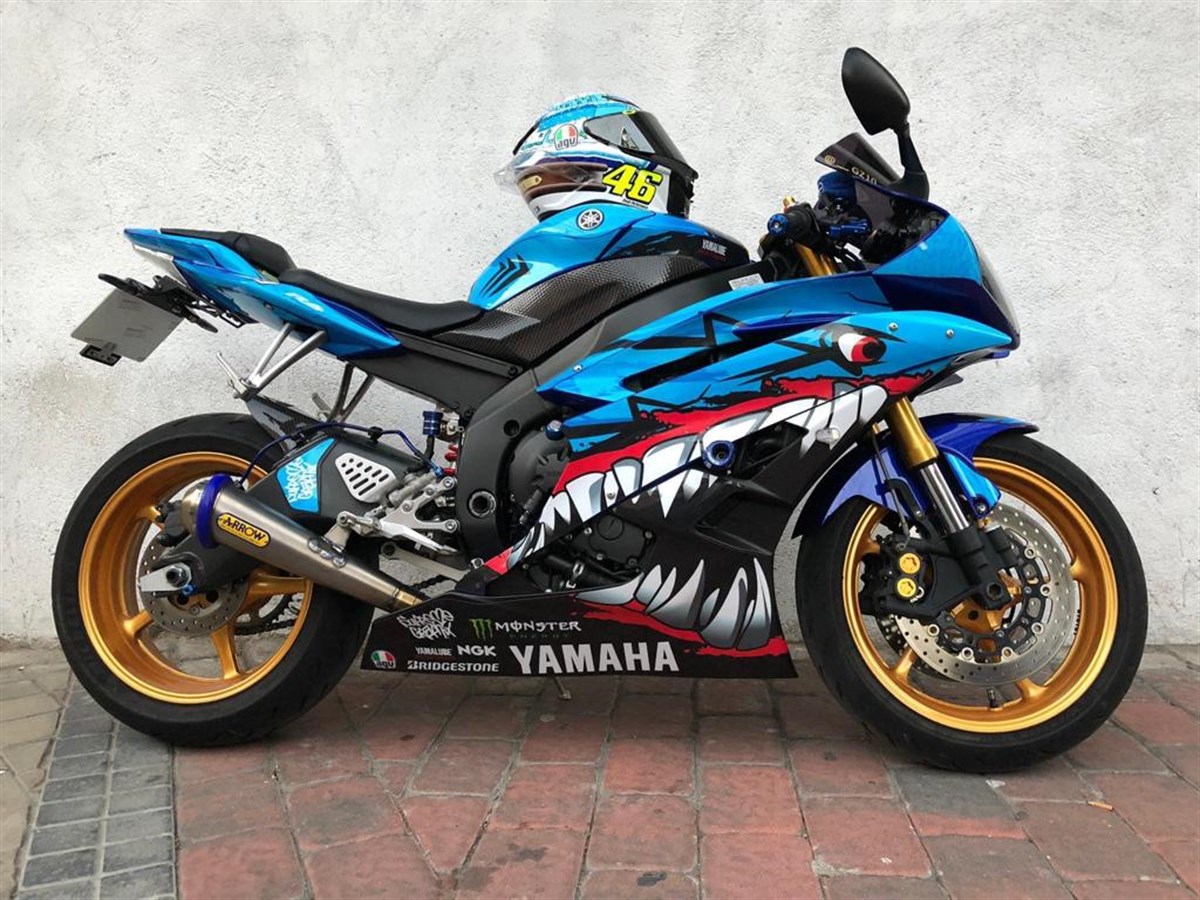 Yamaha YZF-R6 Shark Köpek Balığı Kaplama Sticker Etiket Modeli