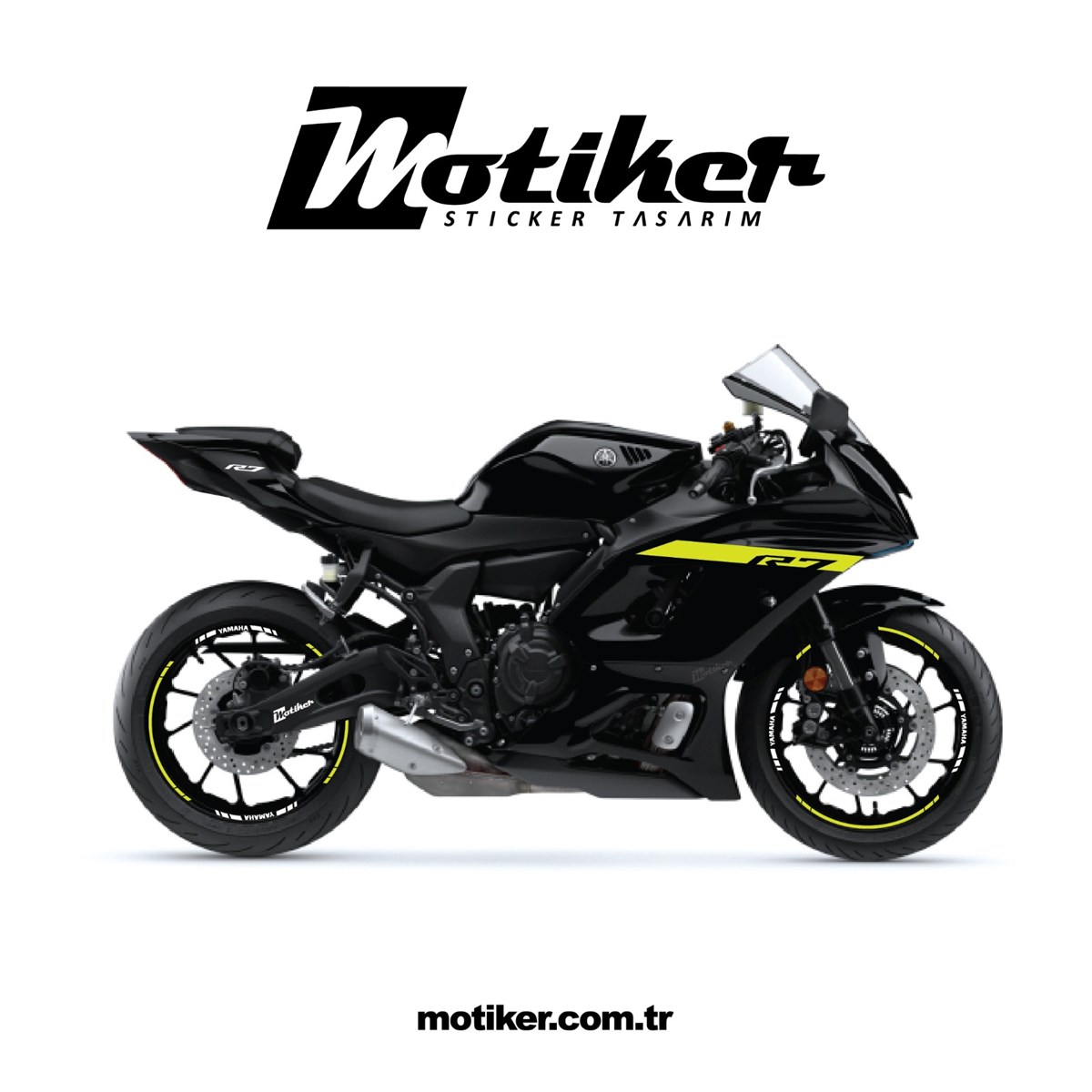 Yamaha YZF R7 Çift Renk Takım Sticker Etiket Modeli