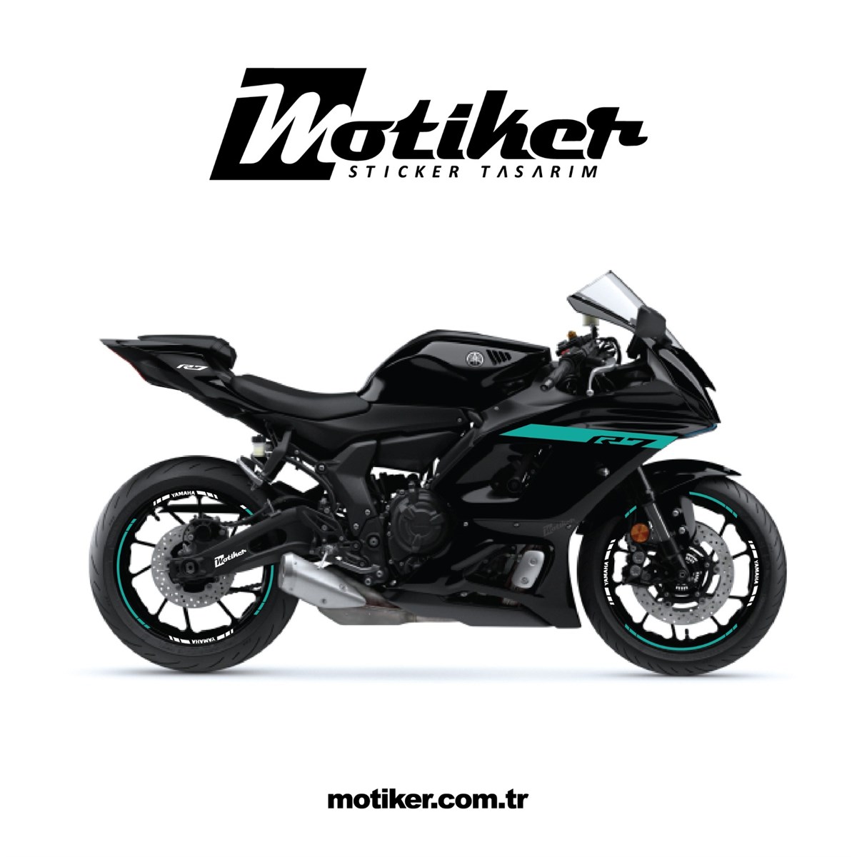 Yamaha YZF R7 Çift Renk Takım Sticker Etiket Modeli