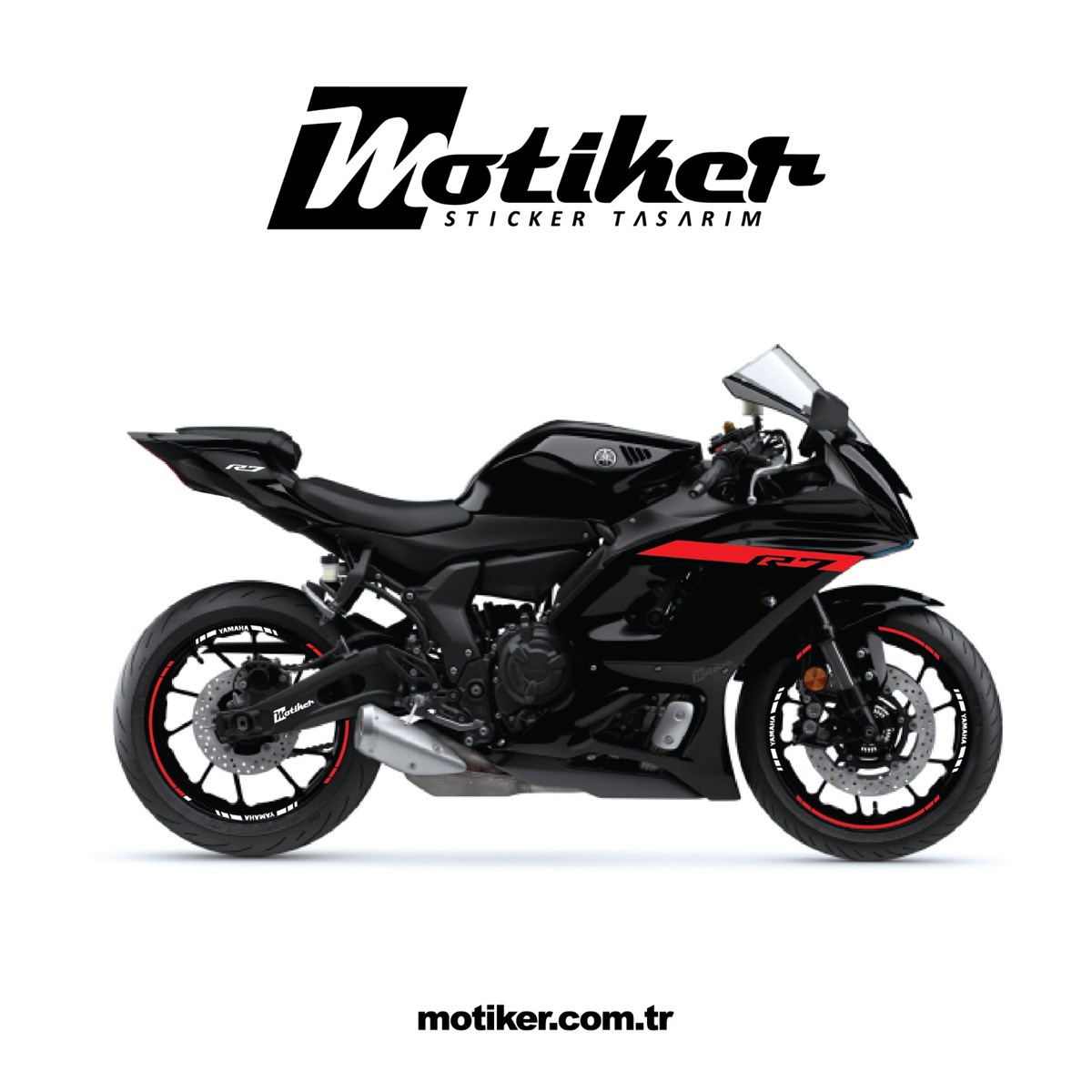 Yamaha YZF R7 Çift Renk Takım Sticker Etiket Modeli