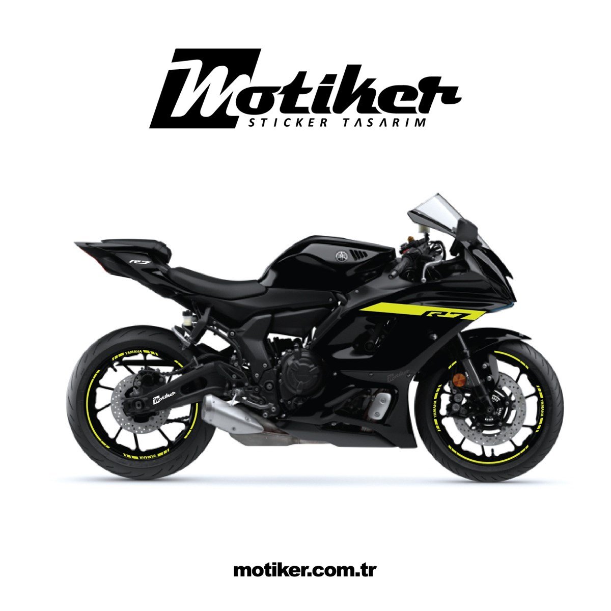 Yamaha YZF R7 Tek Renk Takım Sticker Etiket Modeli