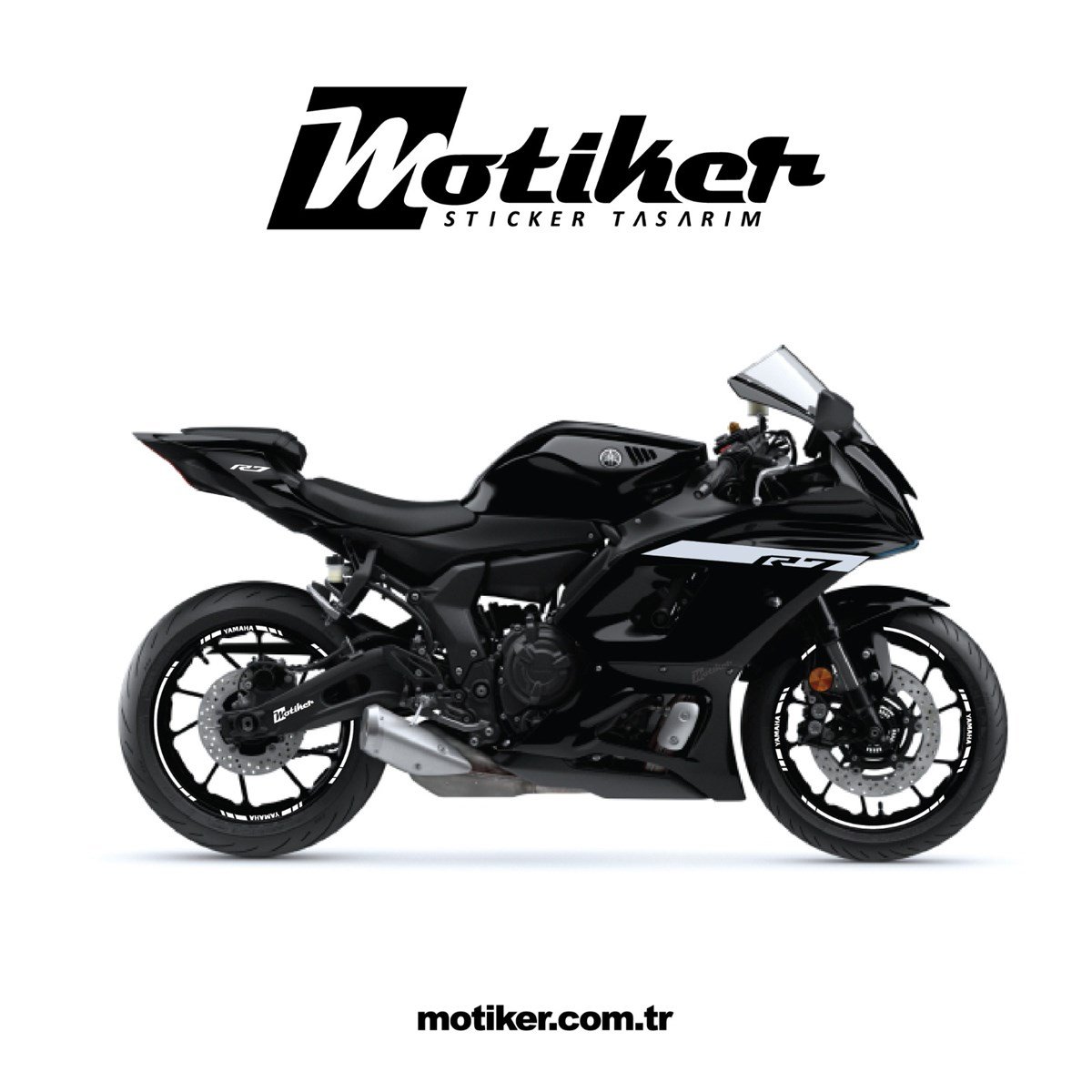 Yamaha YZF R7 Tek Renk Takım Sticker Etiket Modeli