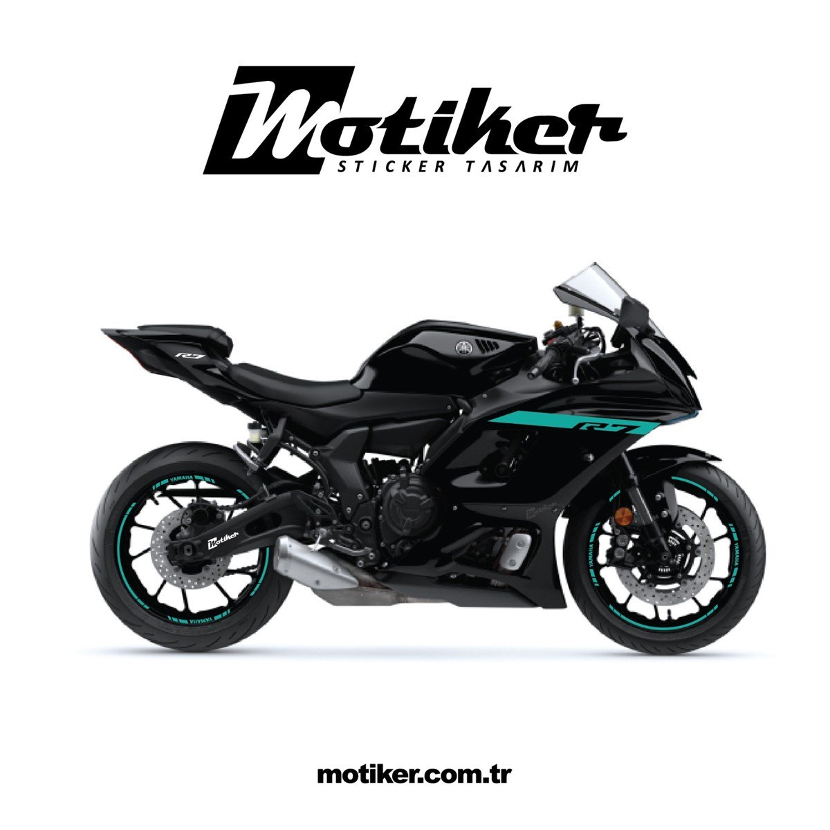 Yamaha YZF R7 Tek Renk Takım Sticker Etiket Modeli
