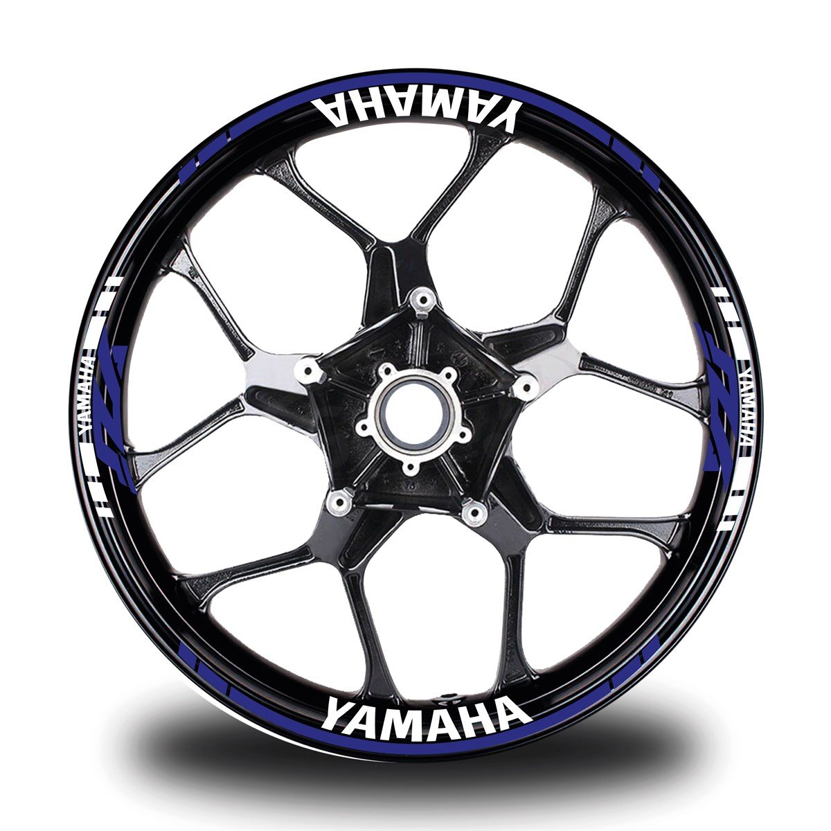 Yamaha YZF Yazılı Mavi Takım Jant Sticker Modeli