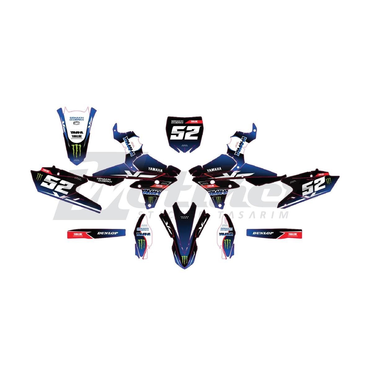 Yamaha YZF250 Monster Sticker Etiket Modeli