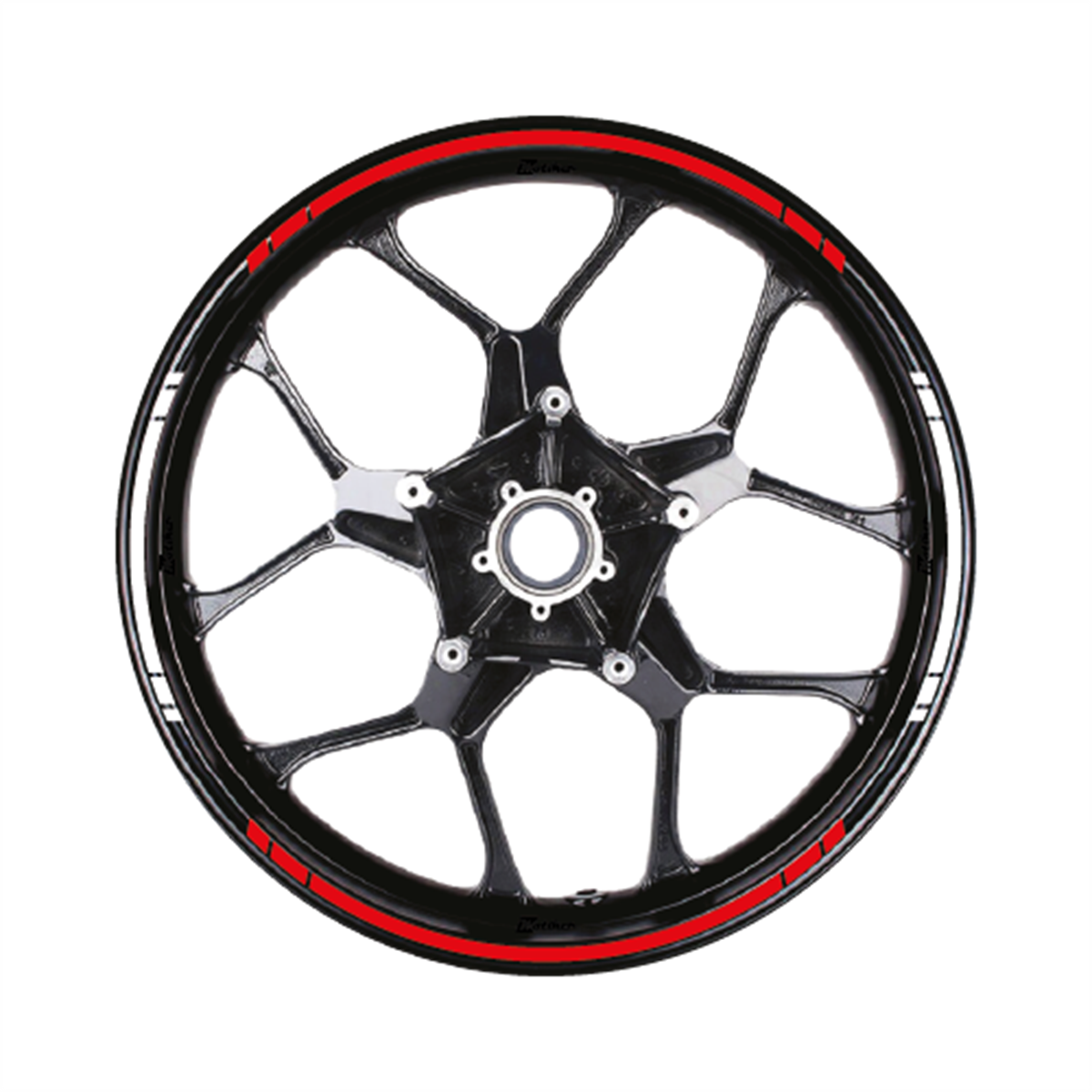 Yazısız Çift Renk Şerit Jant Sticker Modeli