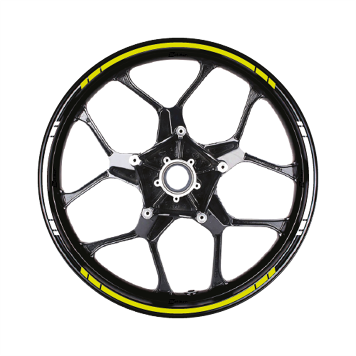 Yazısız Çift Renk Şerit Jant Sticker Modeli