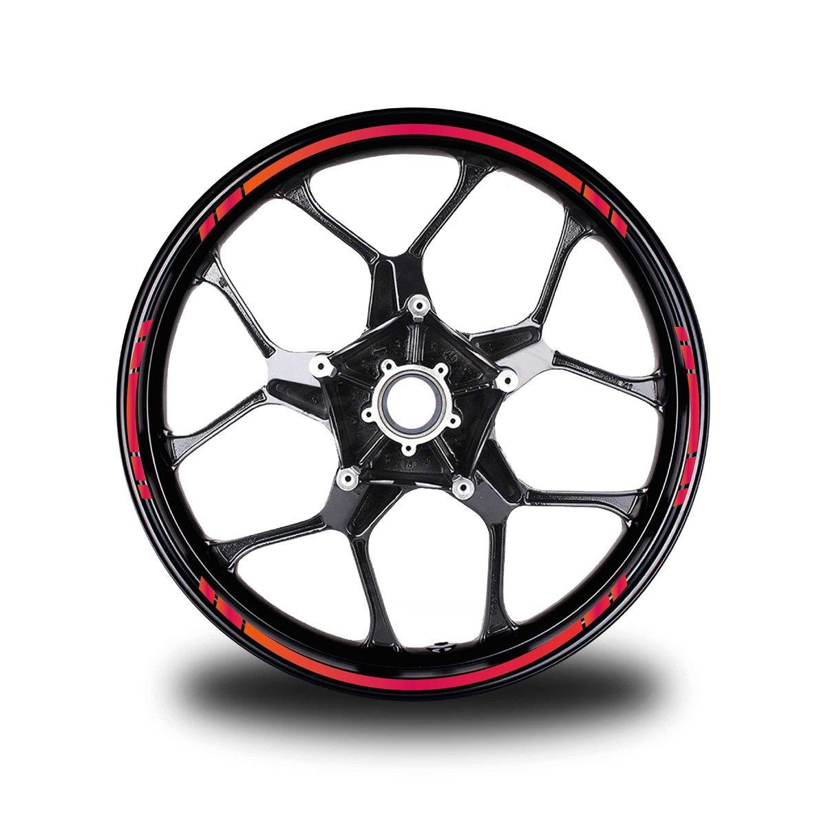 YAZISIZ UZUN KISA KESİKLİ TEK RENK 16'LI JANT STICKER MODELİ
