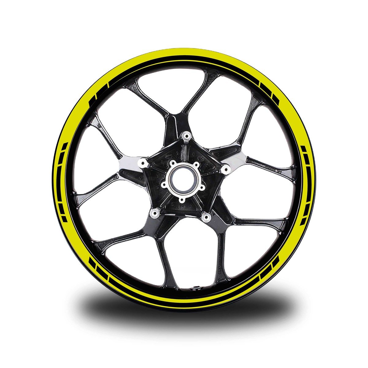 YAZISIZ UZUN KISA KESİKLİ TEK RENK 16'LI JANT STICKER MODELİ