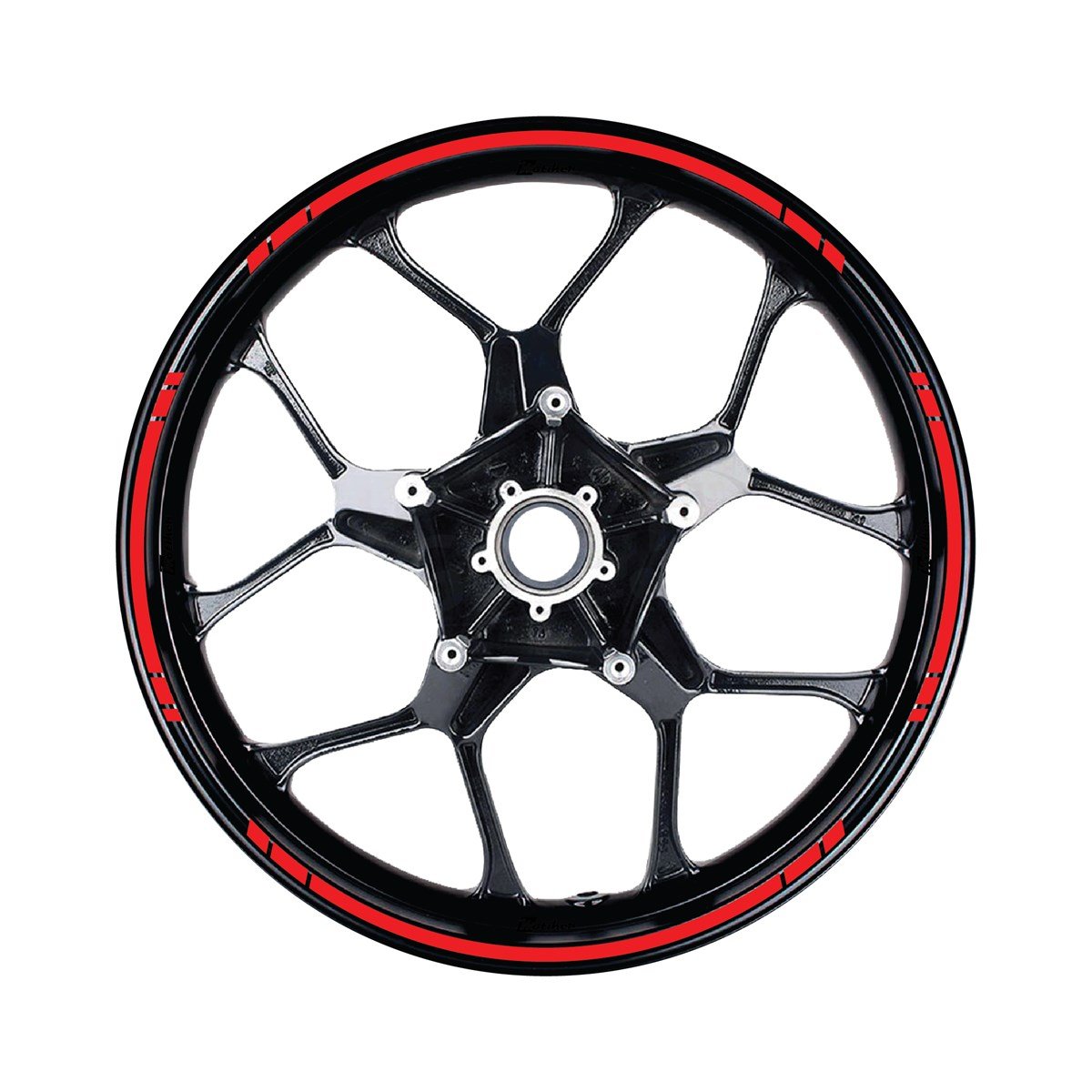 Yazısız Uzun Kısa Kesikli Tek Renk 16'lı Jant Sticker Modeli