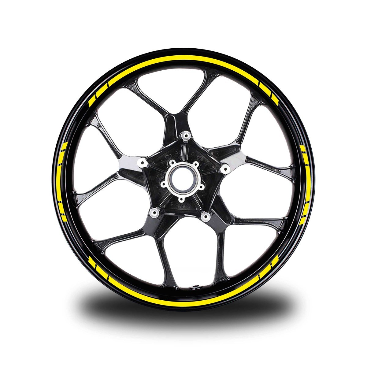 YAZISIZ UZUN KISA KESİKLİ TEK RENK 16'LI JANT STICKER MODELİ