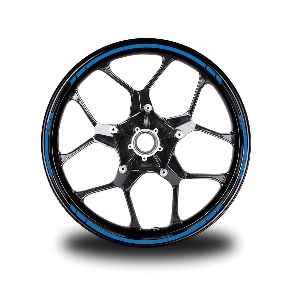 YAZISIZ UZUN KISA KESİKLİ TEK RENK 16'LI JANT STICKER MODELİ